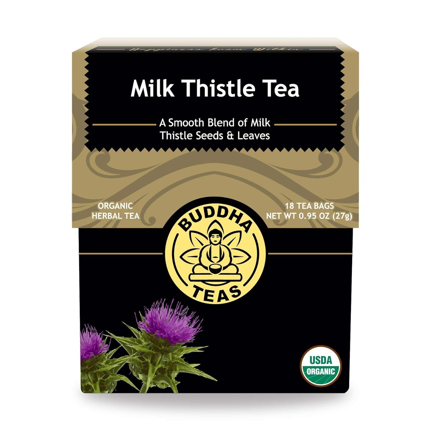 Buddha Teas Organic Dandelion Root Tea – 18 Bleach-Free Tea Bags – Caffeine-Free Tea with a Rich, Earthy Taste, Natural Source of Vitamins, Minerals, and Antioxidants, Kosher, GMO-Free