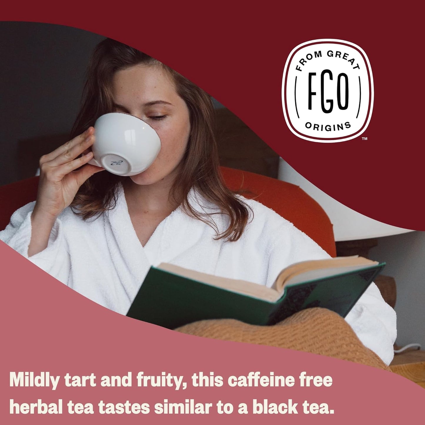 FGO Organic Nettle Leaf Tea, 100 Count, Eco-Conscious Tea Bags, Caffeine Free, Resealable Bag, Packaging May Vary (Pack of 1)