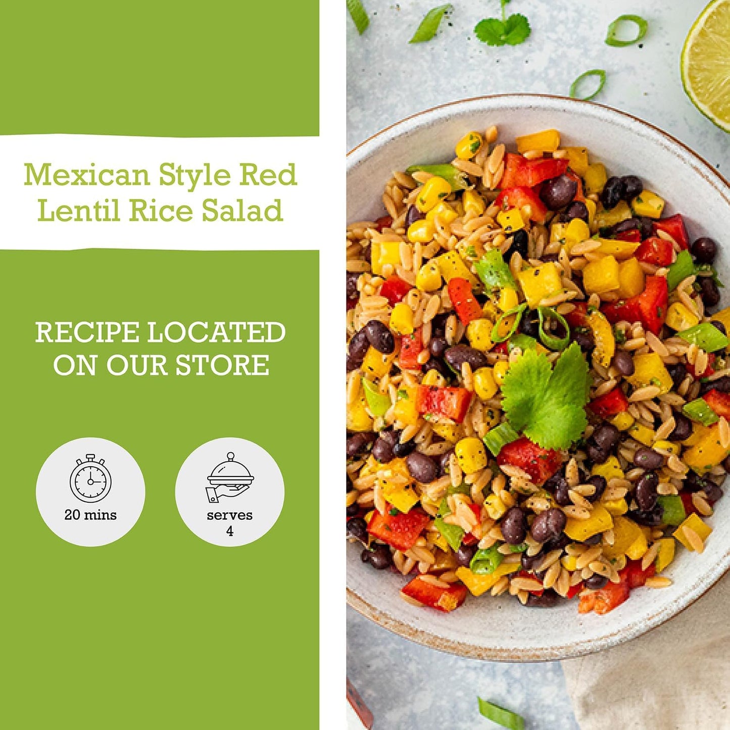 Mr Organic - Organic Mr Organic Red Lentil Protein Rice 250g - Non GMO & Preservative Free - Gluten Free & Vegan - Made With Red Lentil Flour