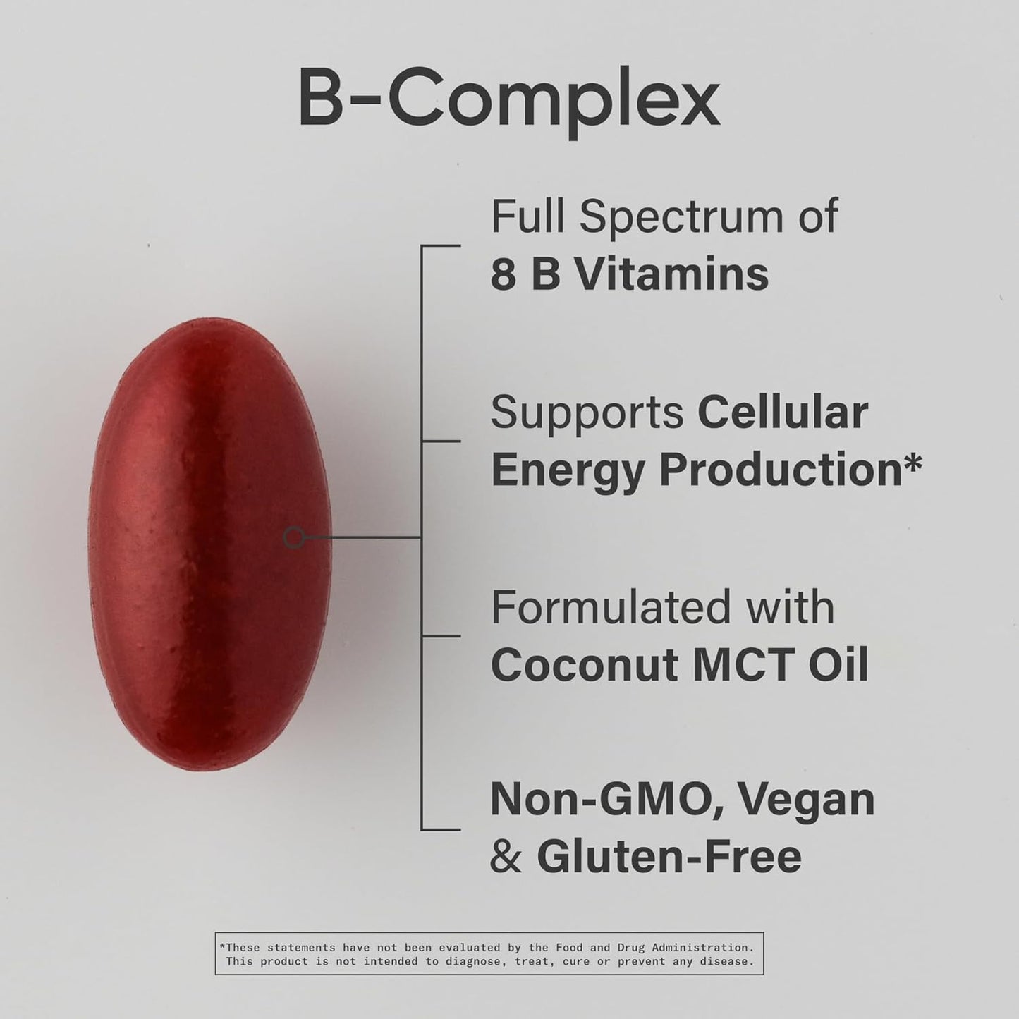 Sports Research Vitamin B-Complex - Full Spectrum of B Vitamins - Plant-Based Vegan-Friendly Formula - 60 Veggie Softgels
