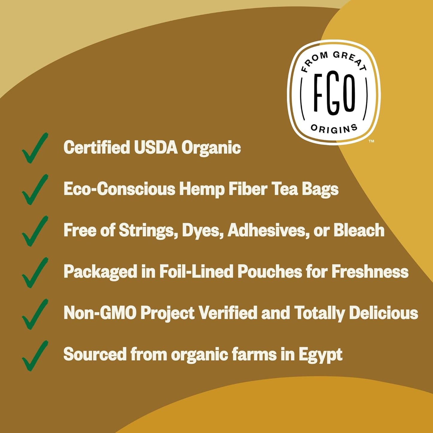 FGO Organic Nettle Leaf Tea, 100 Count, Eco-Conscious Tea Bags, Caffeine Free, Resealable Bag, Packaging May Vary (Pack of 1)