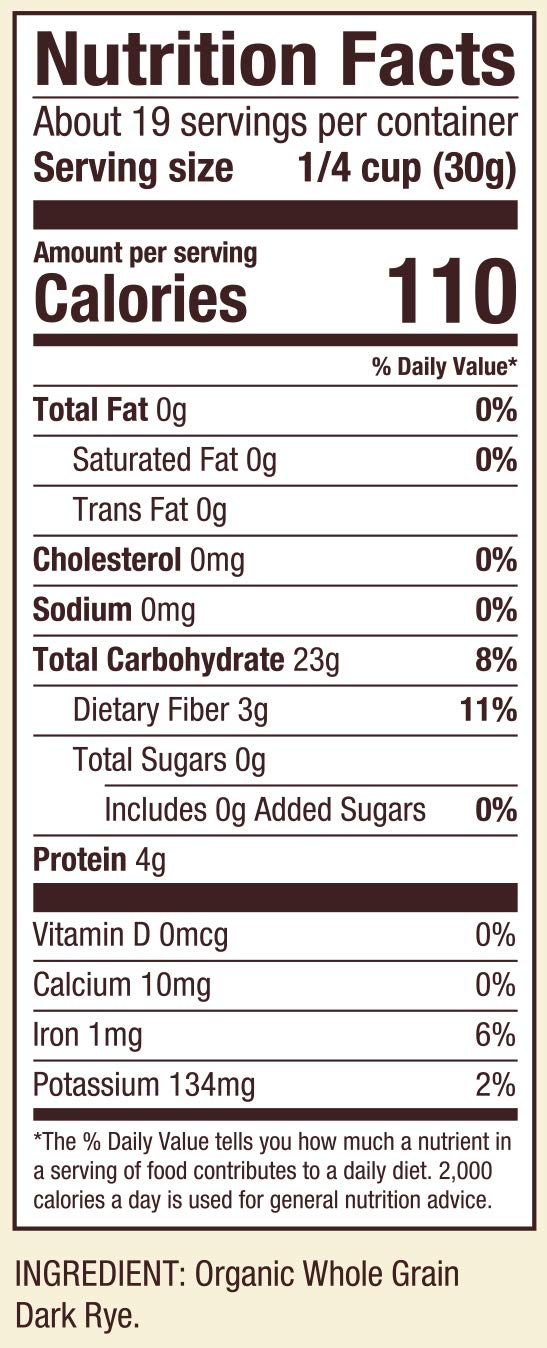 Bob's Red Mill Organic Dark Rye Flour, 20oz (Pack of 4) - Non GMO, Whole Grain, Vegan, Kosher