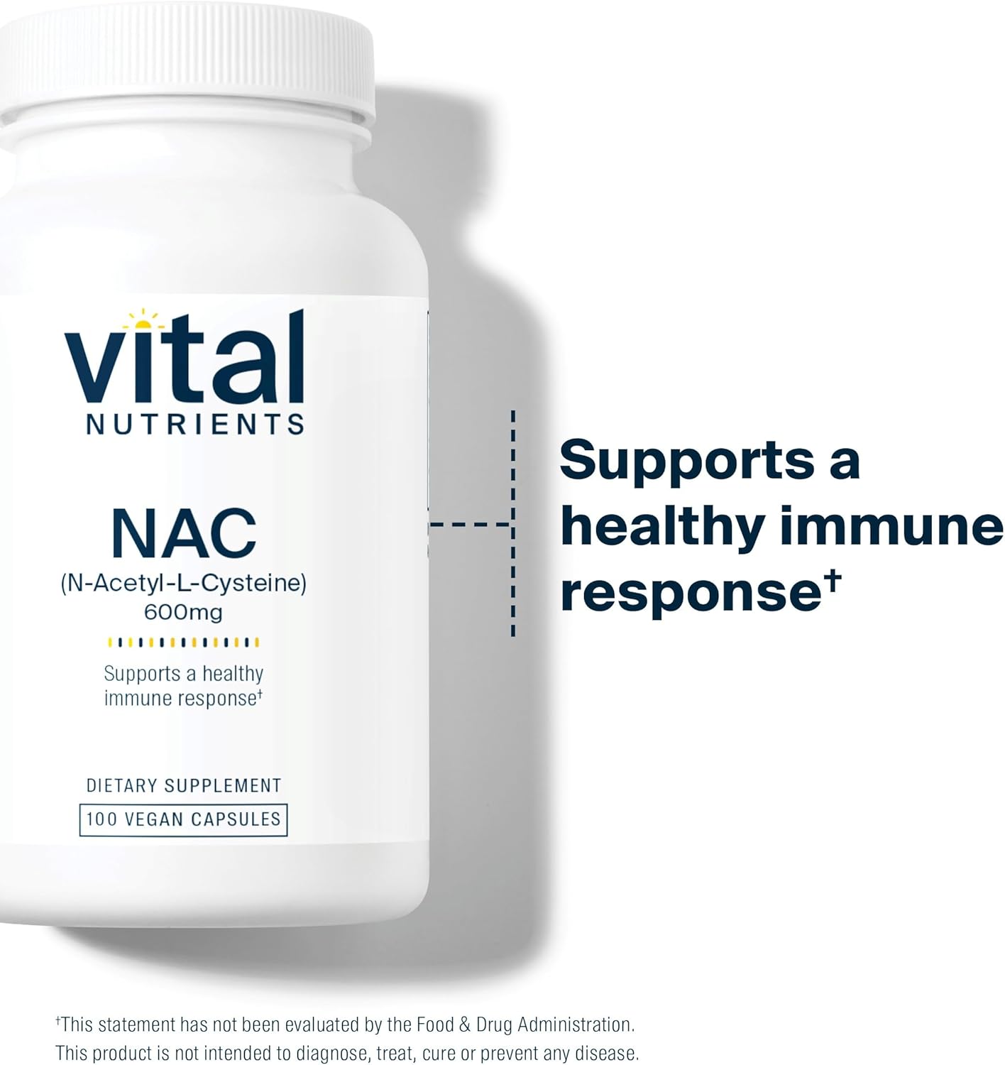 Vital Nutrients NAC (N-Acetyl Cysteine) 600 mg - Powerful Antioxidant that Supports Sinu