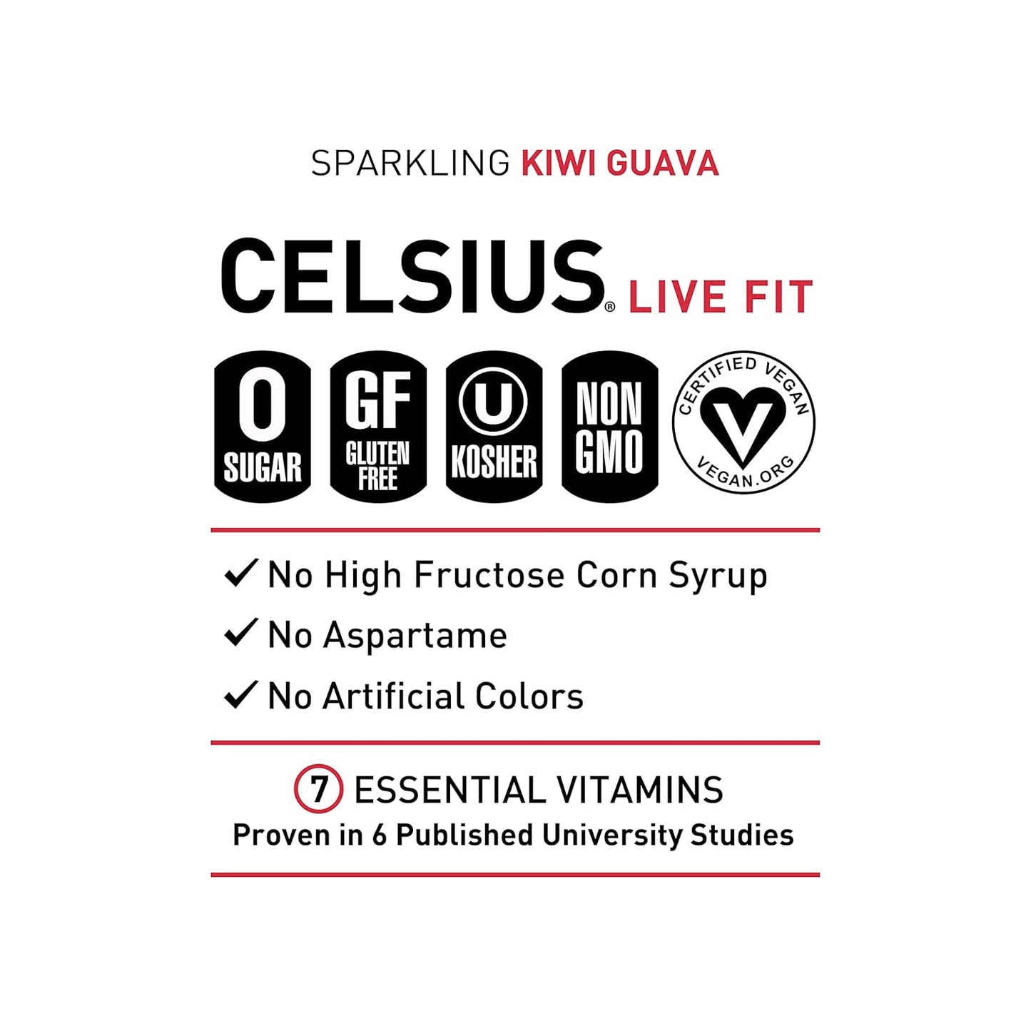CELSIUS Sparkling Orange, Functional Essential Energy Drink 12 Fl Oz