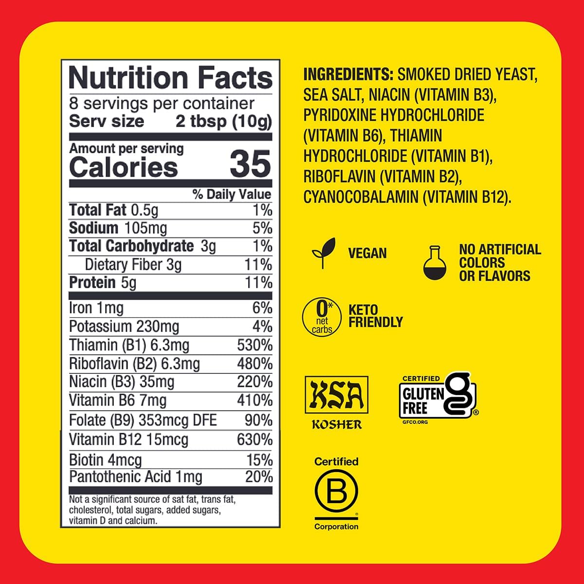 Bragg Premium Nutritional Yeast Seasoning - Vegan, Gluten Free – Good Source of Protein & Vitamins – Nutritious Savory Parmesan Cheese Substitute (Smoky BBQ, 3.0 Ounce (Pack of 1))