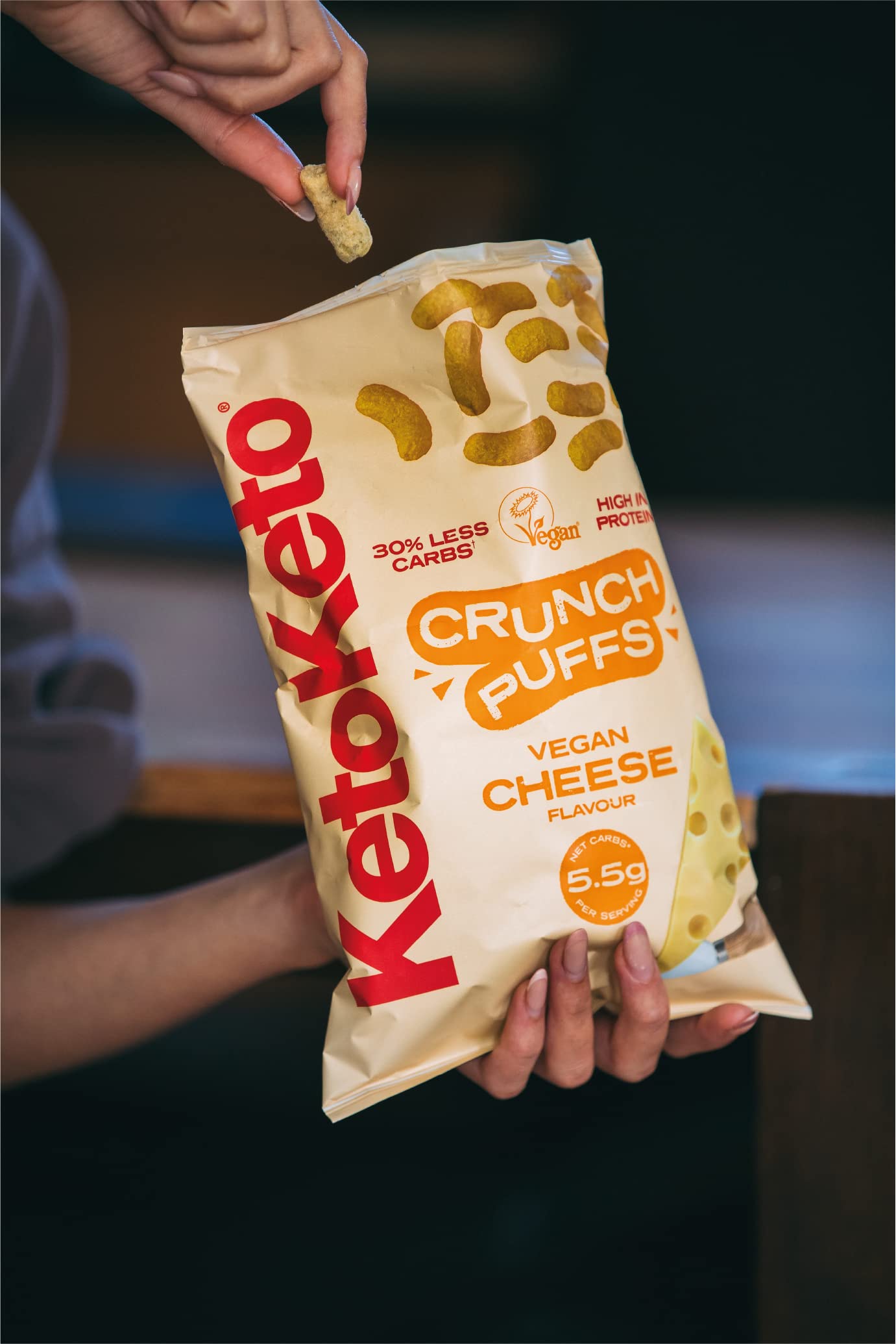 KetoKeto Vegan Cheese Crunch Puffs 80g