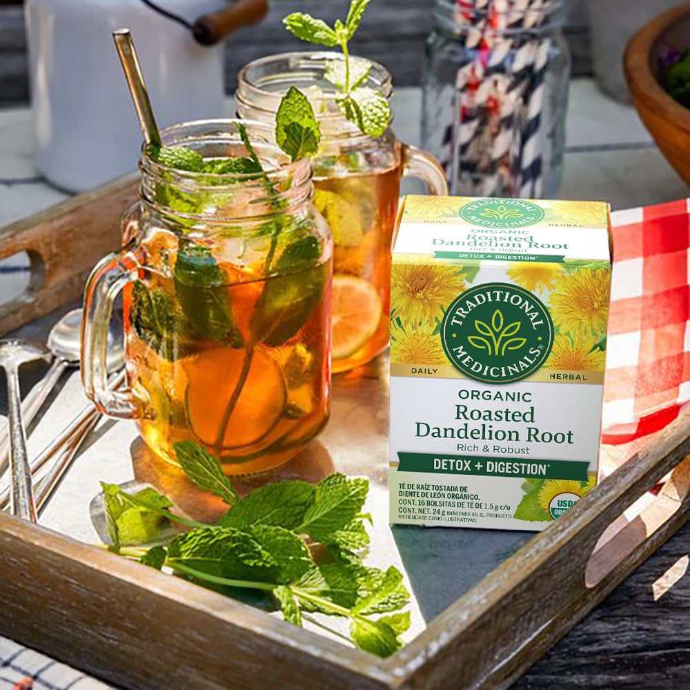 Roasted Dandelion Root Tea - 16 Count - Pack of 1, 0.85 oz