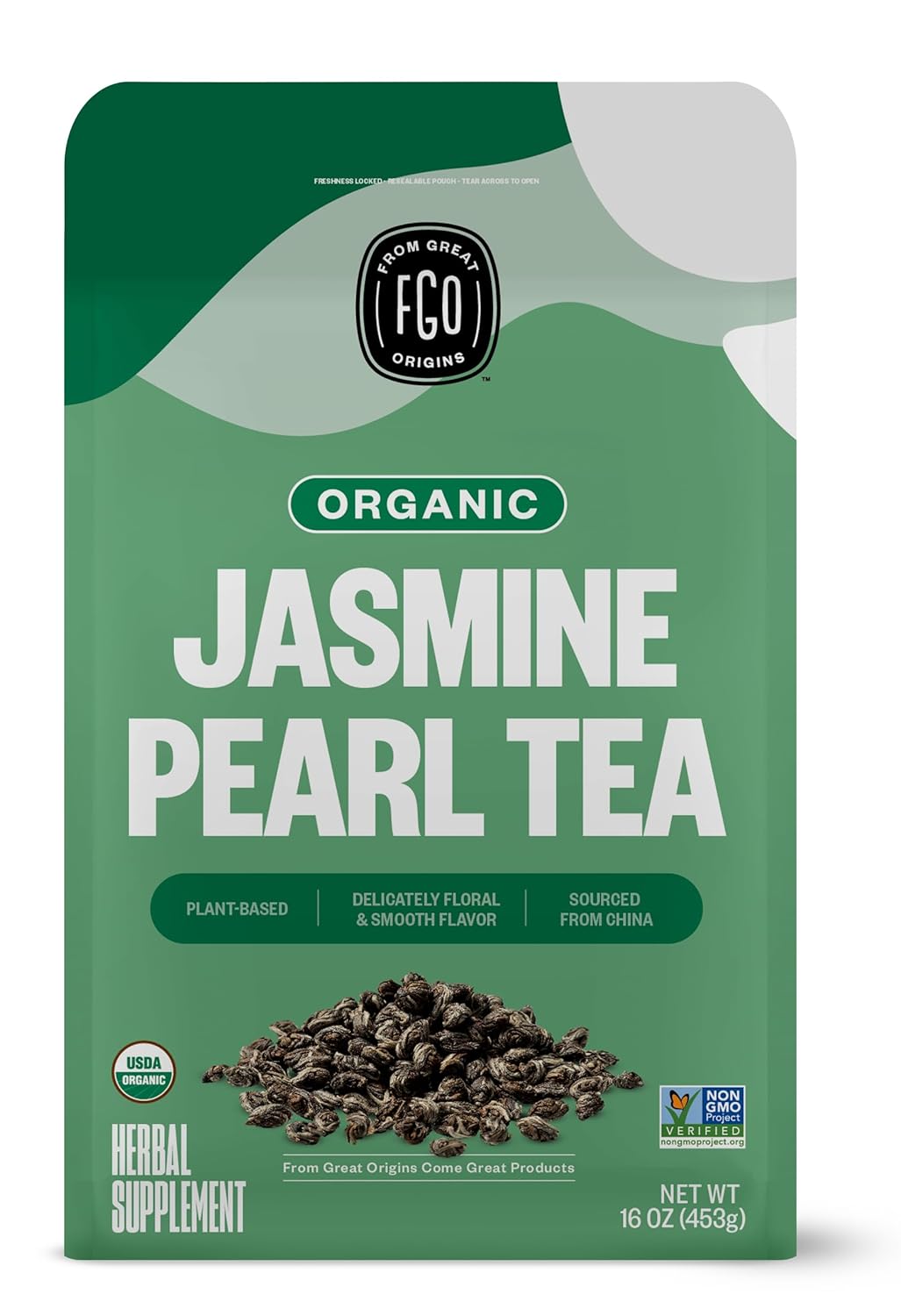 FGO Organic Nettle Leaf Tea, 100 Count, Eco-Conscious Tea Bags, Caffeine Free, Resealable Bag, Packaging May Vary (Pack of 1)