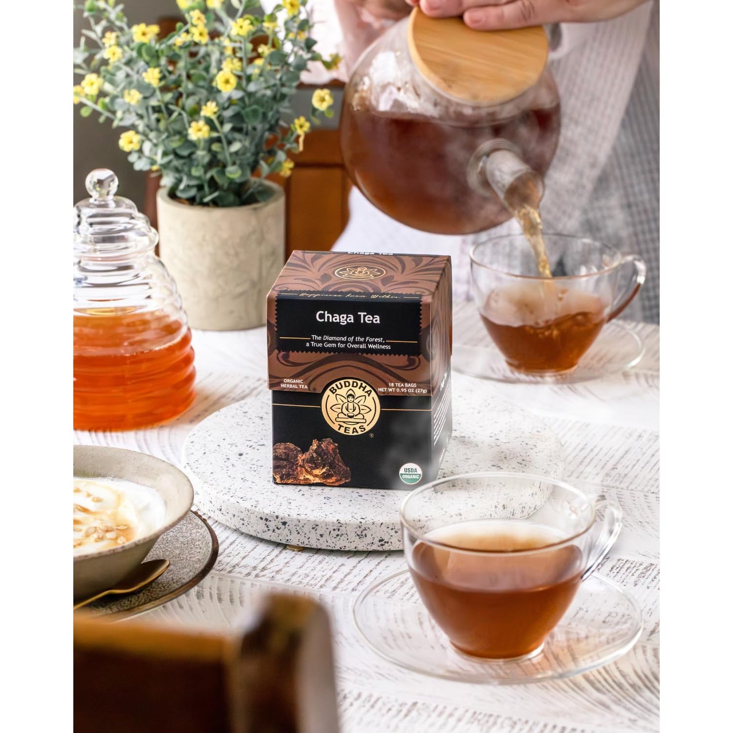 Buddha Teas Organic Dandelion Root Tea – 18 Bleach-Free Tea Bags – Caffeine-Free Tea with a Rich, Earthy Taste, Natural Source of Vitamins, Minerals, and Antioxidants, Kosher, GMO-Free