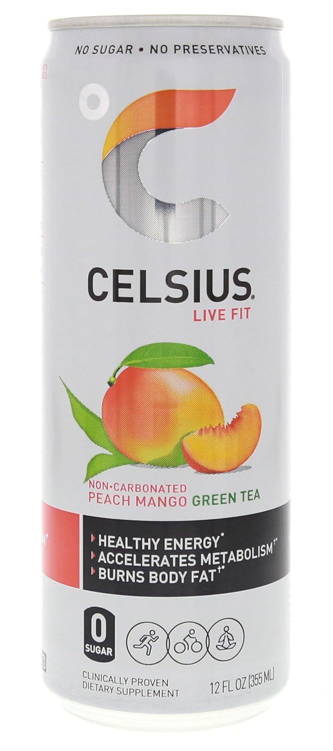 CELSIUS Sparkling Orange, Functional Essential Energy Drink 12 Fl Oz