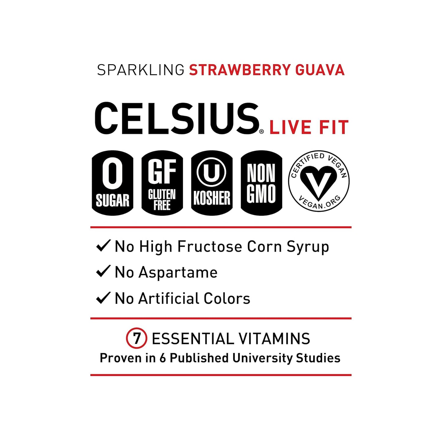 CELSIUS Sparkling Orange, Functional Essential Energy Drink 12 Fl Oz