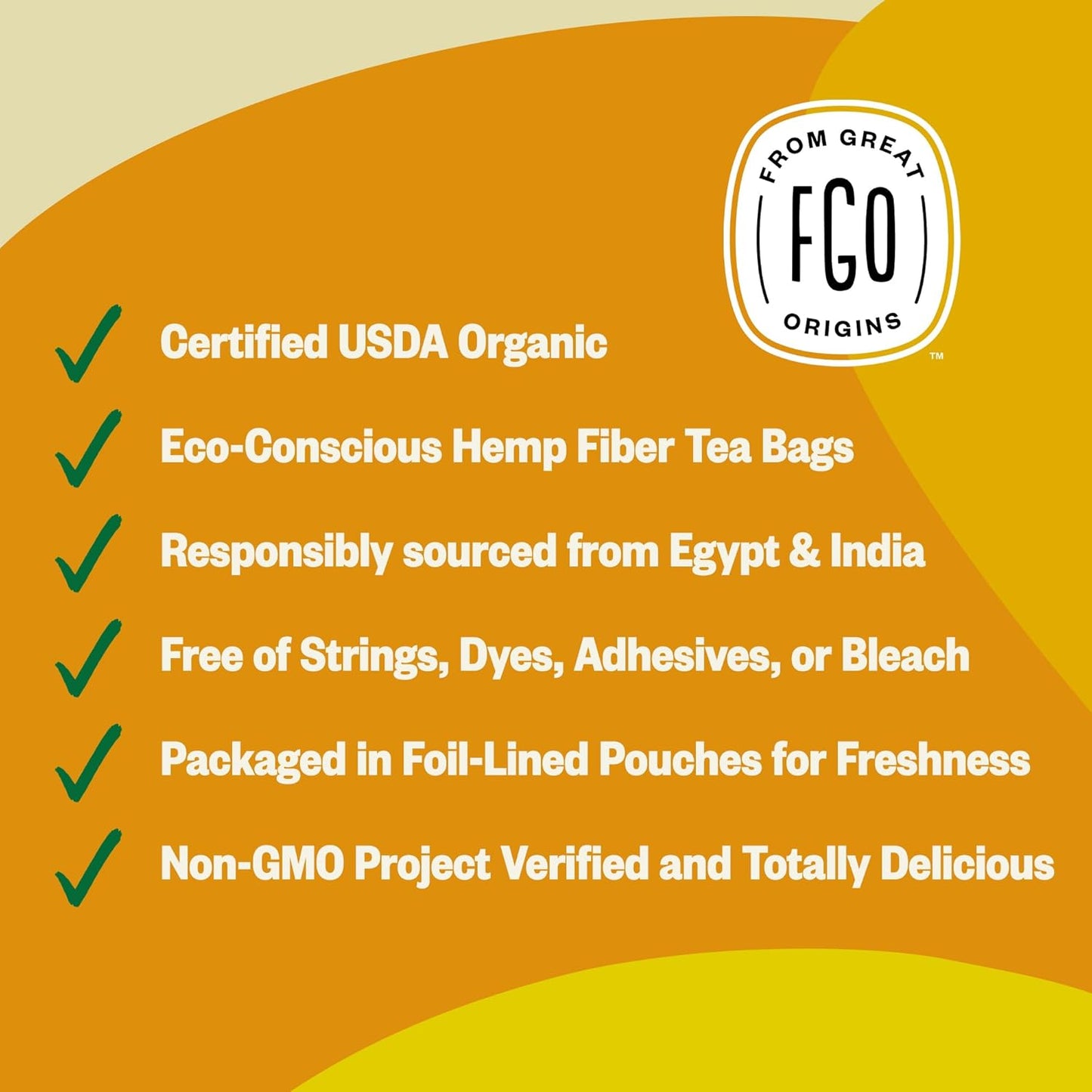 FGO Organic Nettle Leaf Tea, 100 Count, Eco-Conscious Tea Bags, Caffeine Free, Resealable Bag, Packaging May Vary (Pack of 1)