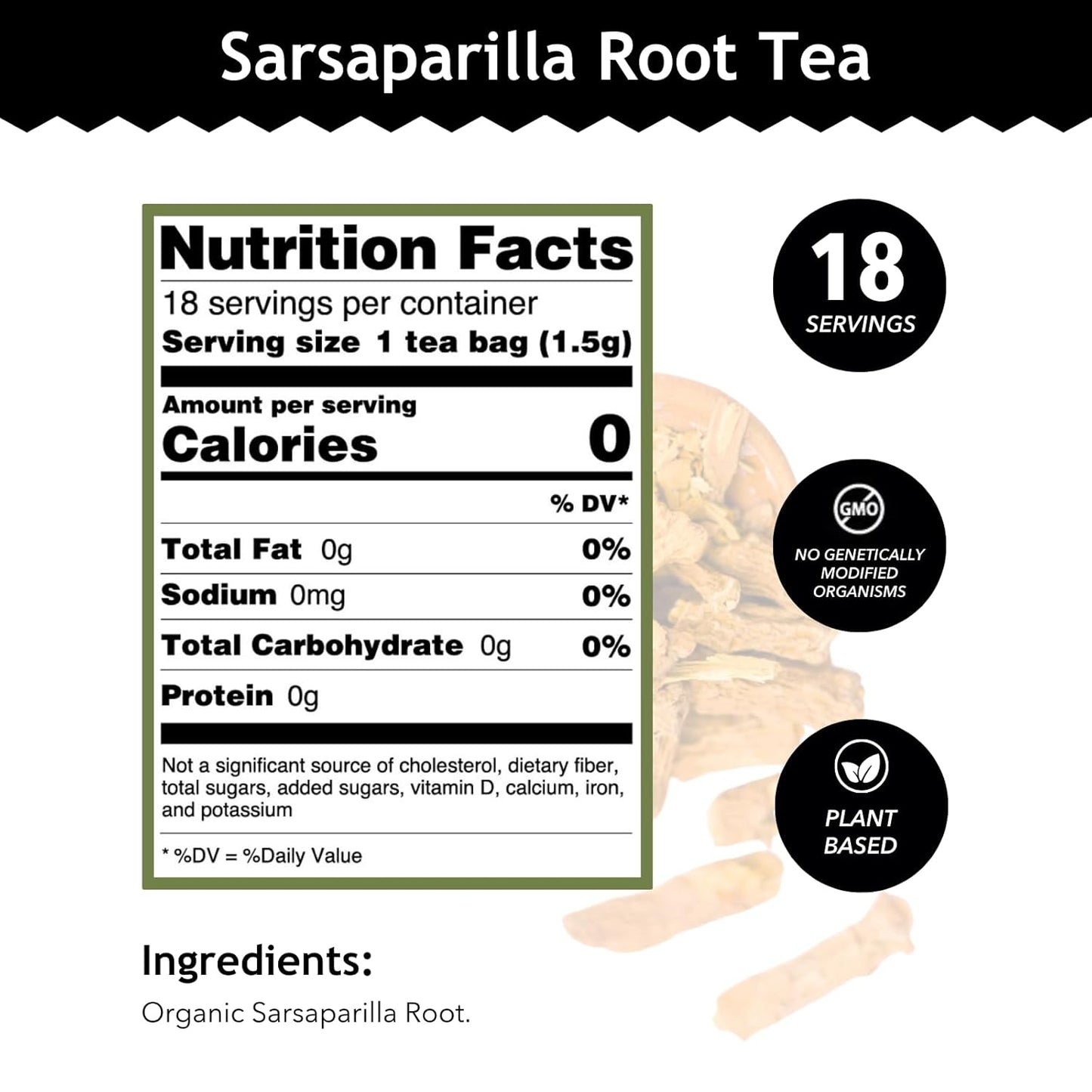 Buddha Teas Organic Dandelion Root Tea – 18 Bleach-Free Tea Bags – Caffeine-Free Tea with a Rich, Earthy Taste, Natural Source of Vitamins, Minerals, and Antioxidants, Kosher, GMO-Free