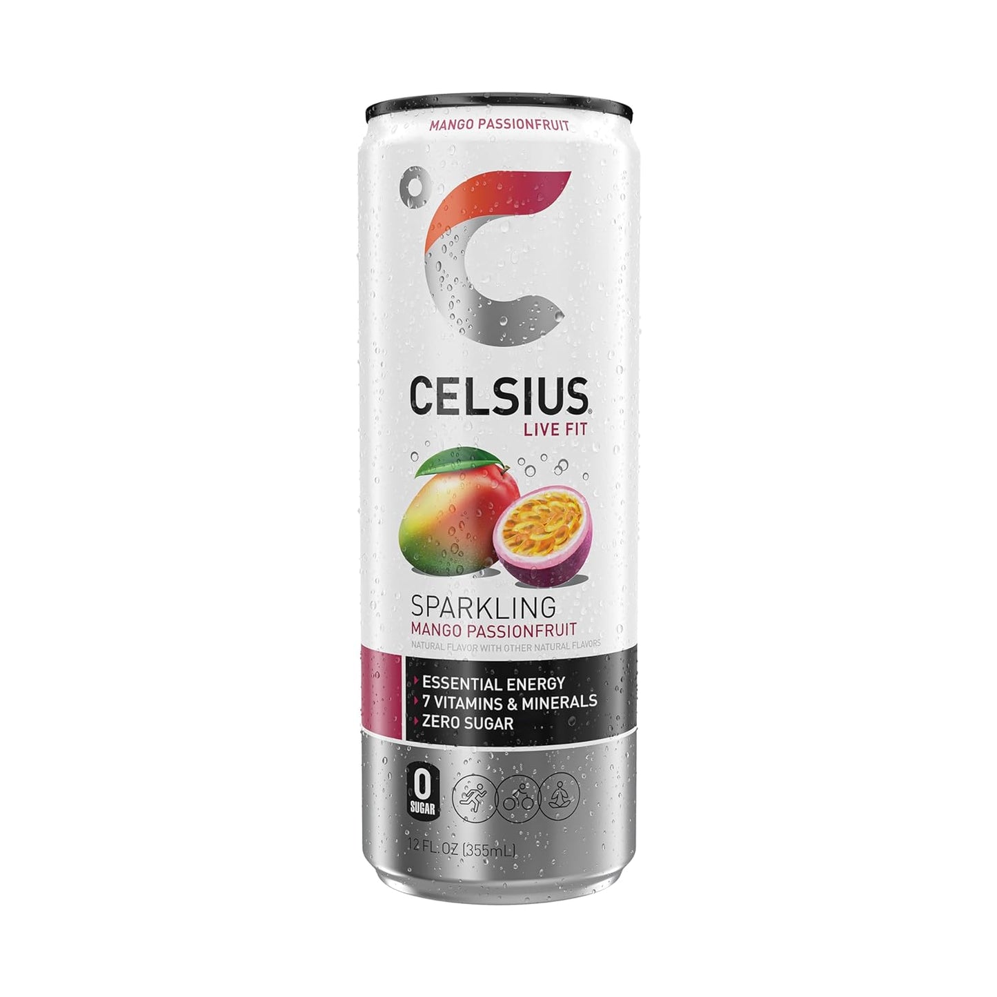 CELSIUS Sparkling Orange, Functional Essential Energy Drink 12 Fl Oz