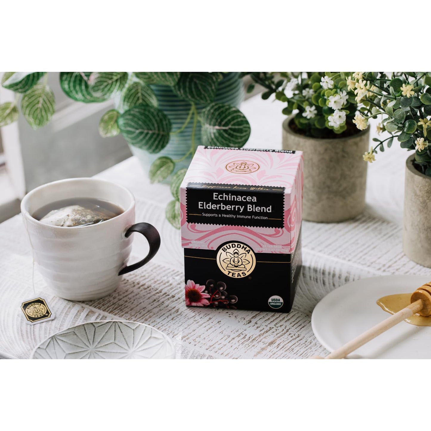 Buddha Teas Organic Dandelion Root Tea – 18 Bleach-Free Tea Bags – Caffeine-Free Tea with a Rich, Earthy Taste, Natural Source of Vitamins, Minerals, and Antioxidants, Kosher, GMO-Free