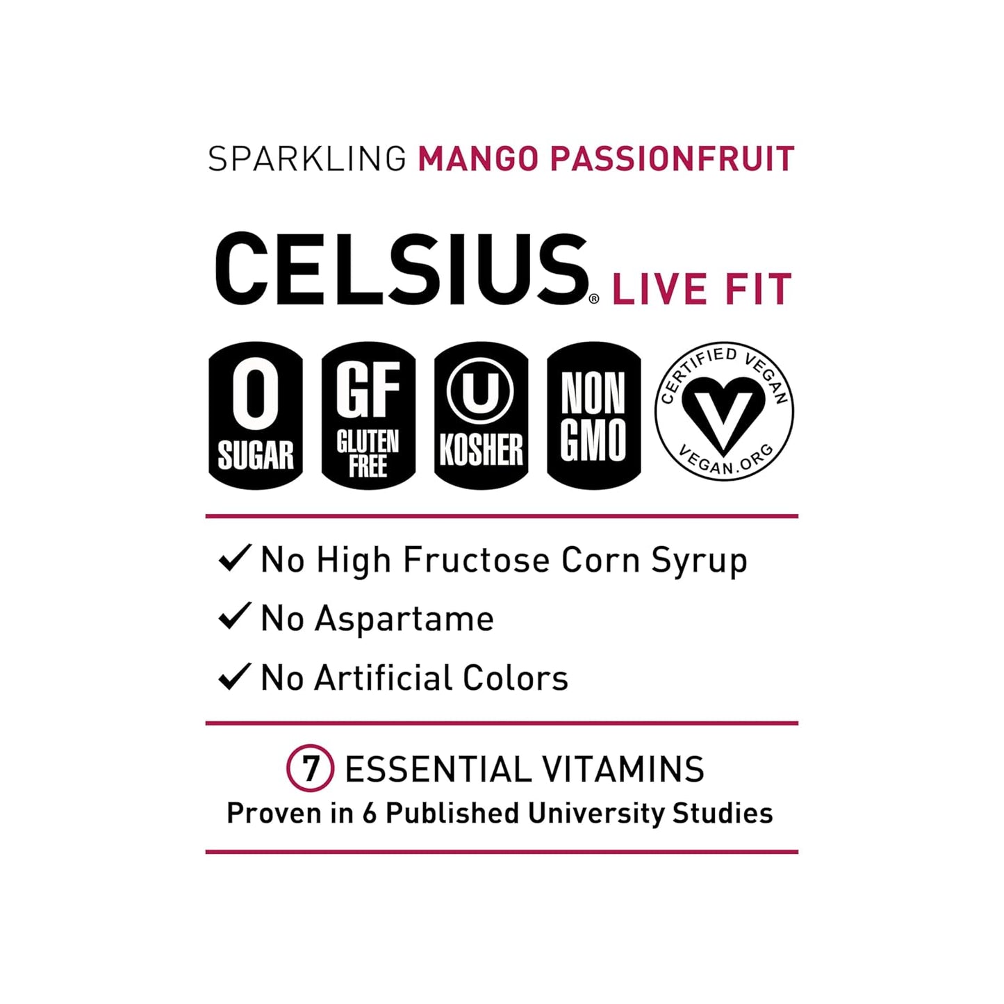 CELSIUS Sparkling Orange, Functional Essential Energy Drink 12 Fl Oz