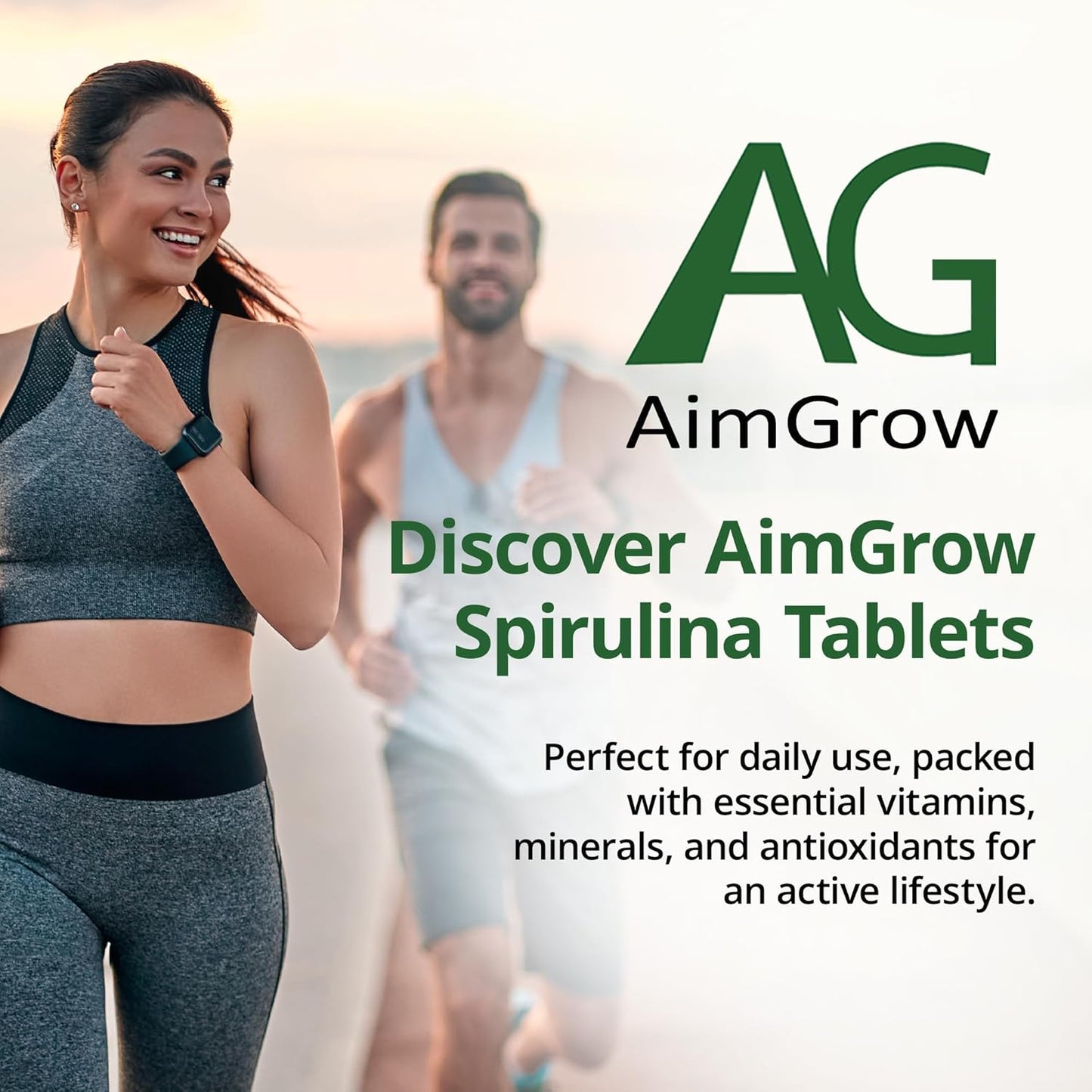Spirulina Tablets, Nutrient-Rich Supplement for Energy and Immune Health, Non-GMO and Gluten-Free, Meets Health Canada Standards, 500mg, 300 Tablets