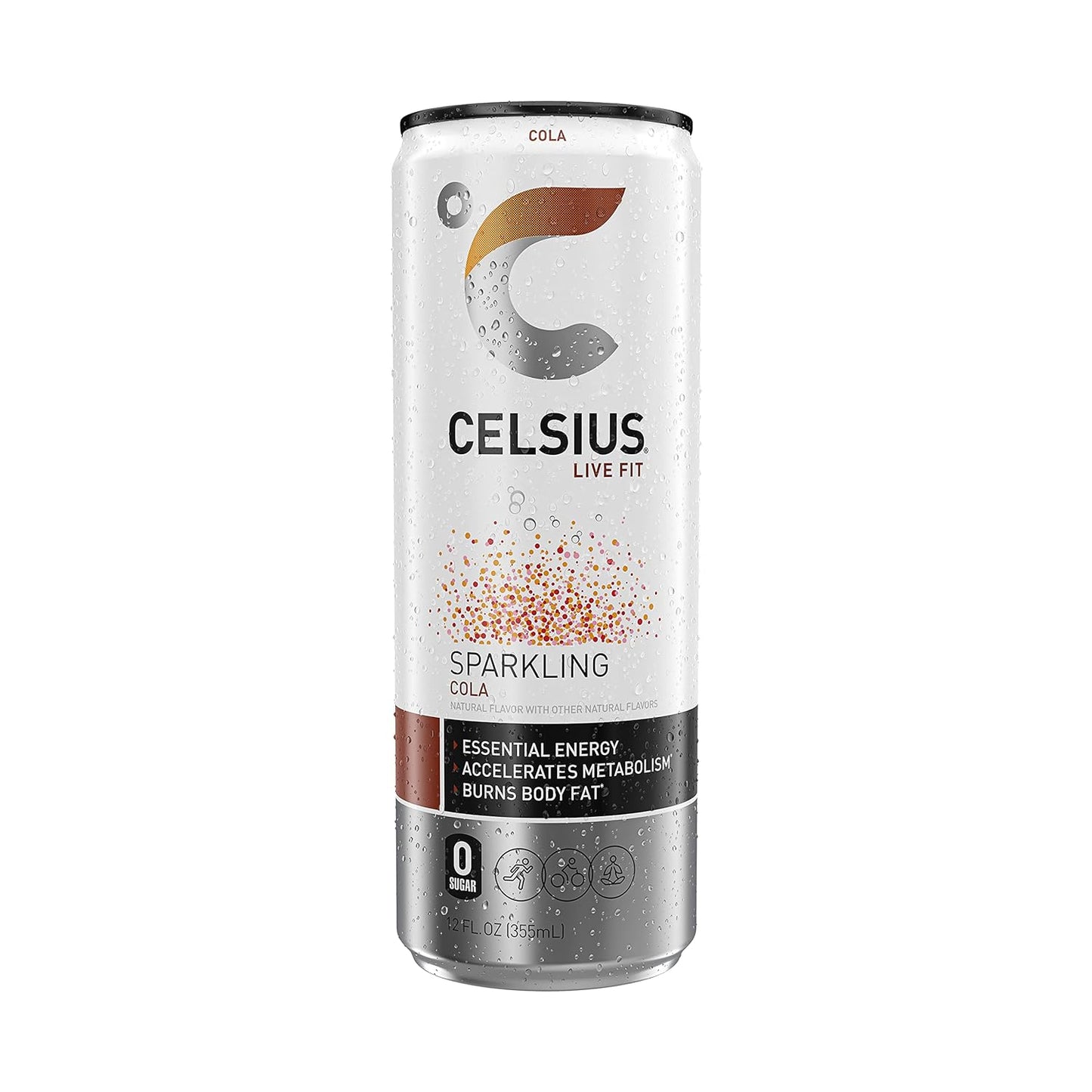 CELSIUS Sparkling Orange, Functional Essential Energy Drink 12 Fl Oz