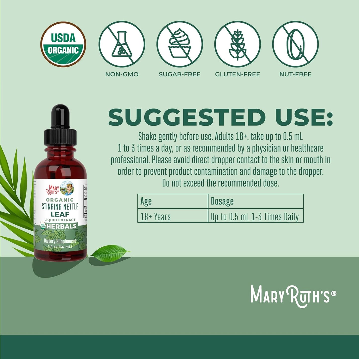 USDA Organic Ashwagandha Root Liquid Drops by MaryRuth's | Adaptogenic, Nervine, Neuroprotective | May Help Alleviate Stress & Regulate Homeostasis | Non-GMO, Vegan, 1oz