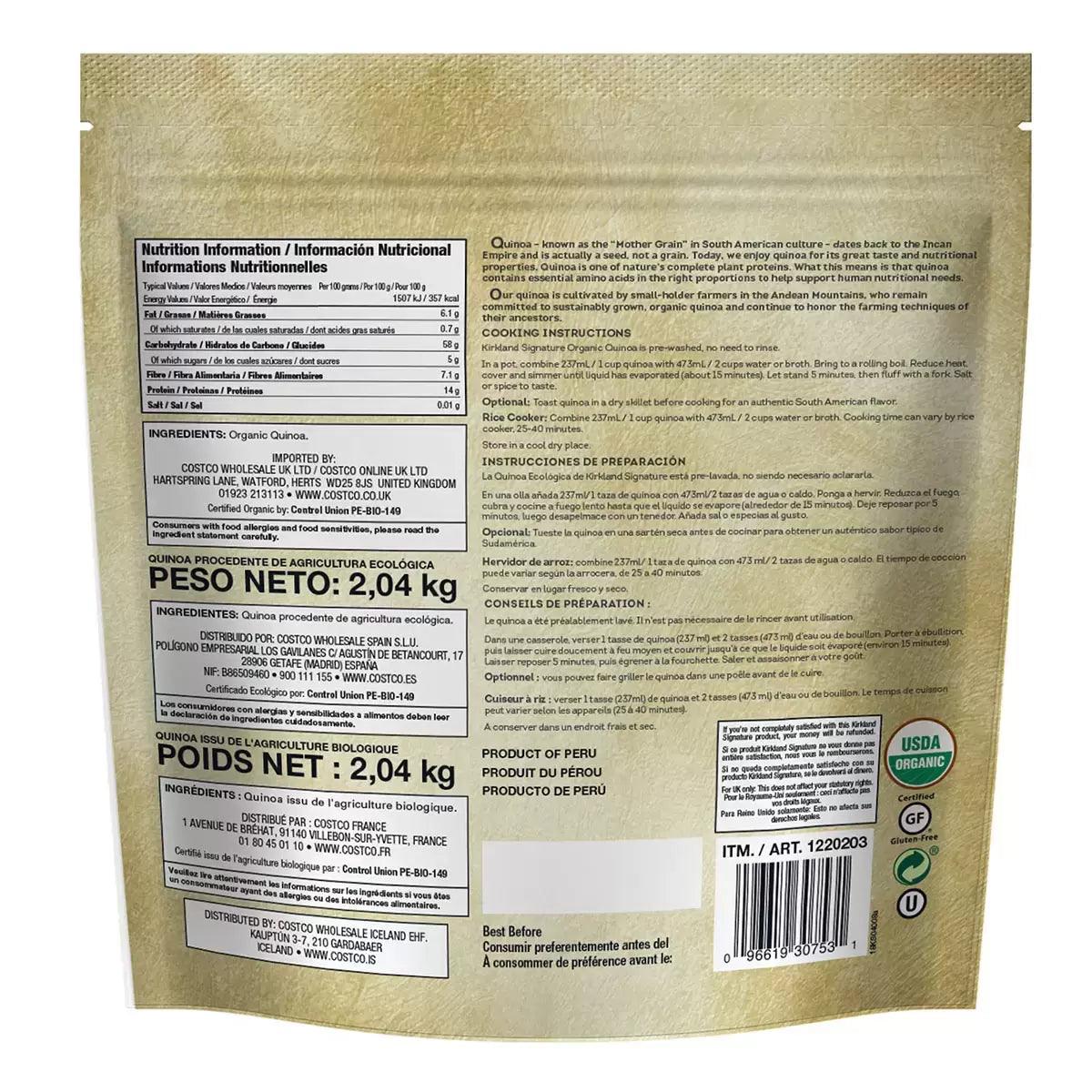 Kirkland Signature Organic Quinoa (2.04kg)