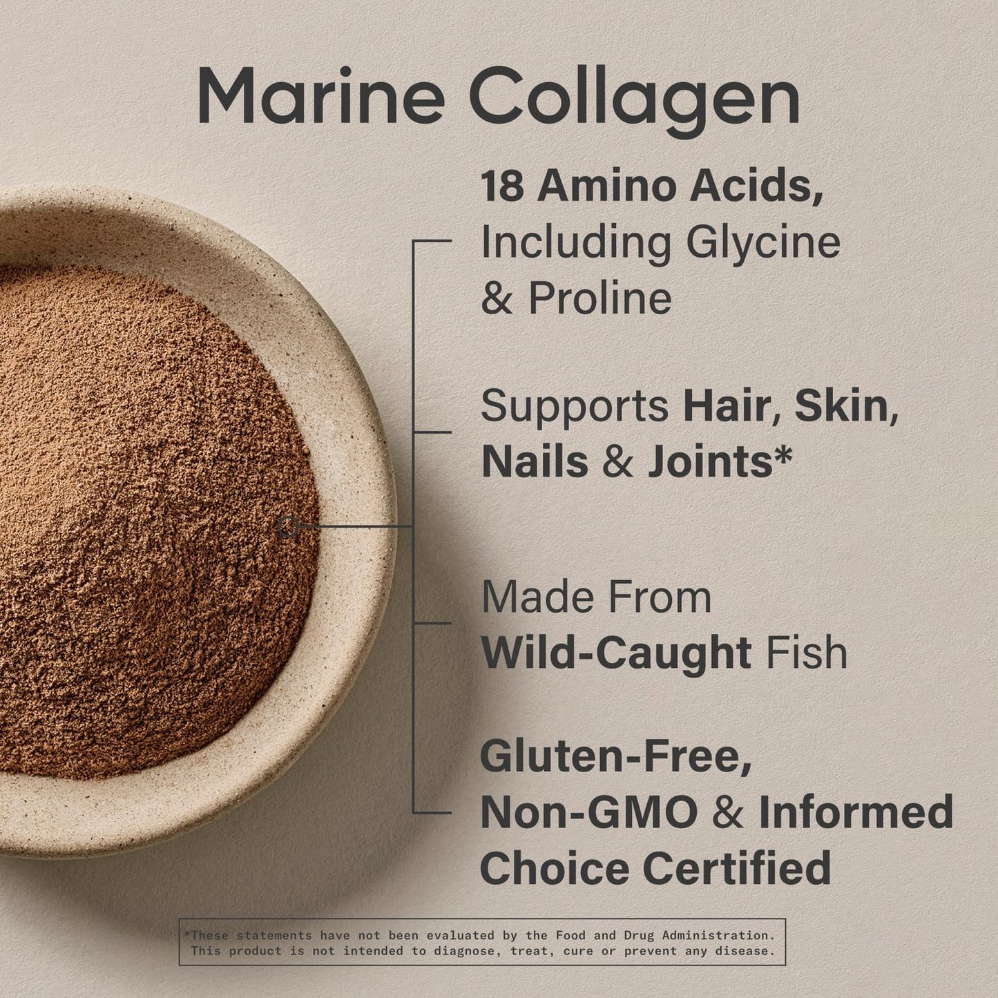 Sports Research Marine Collagen Peptides Powder - Sourced from Wild-Caught Fish, Pescatarian Friendly, Keto Certified & Non-GMO Verified - Easy to Mix in Water or Juice! (34 Servings)