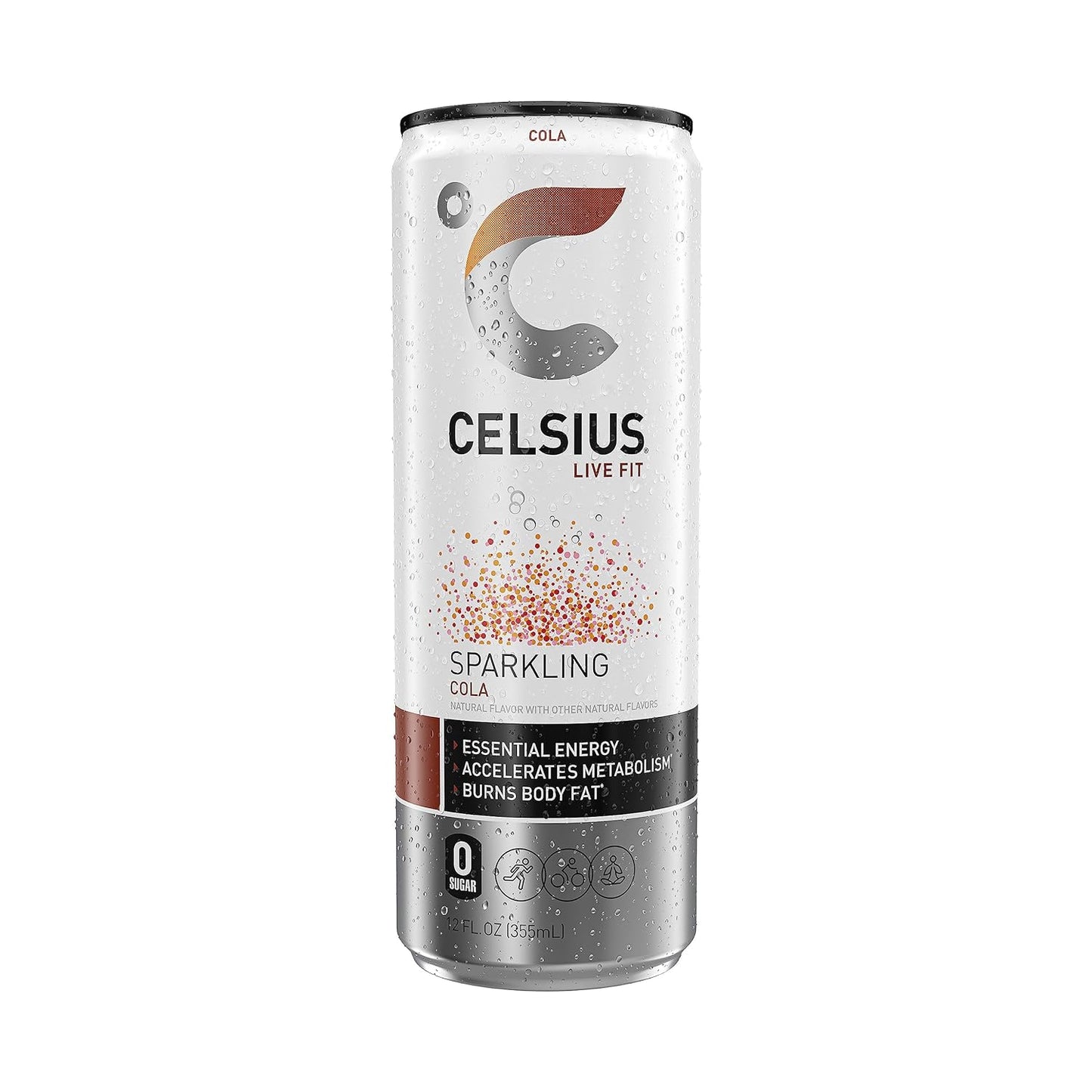 CELSIUS Sparkling Orange, Functional Essential Energy Drink 12 Fl Oz