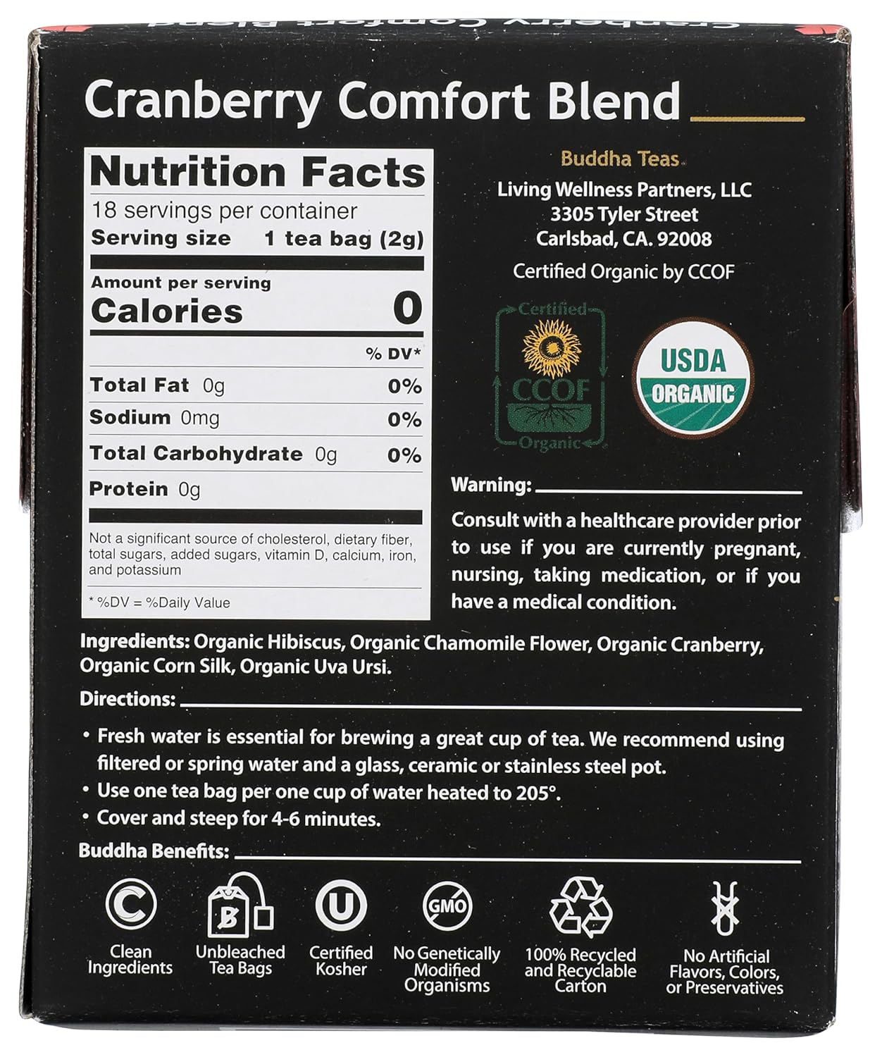 Buddha Teas Organic Dandelion Root Tea – 18 Bleach-Free Tea Bags – Caffeine-Free Tea with a Rich, Earthy Taste, Natural Source of Vitamins, Minerals, and Antioxidants, Kosher, GMO-Free
