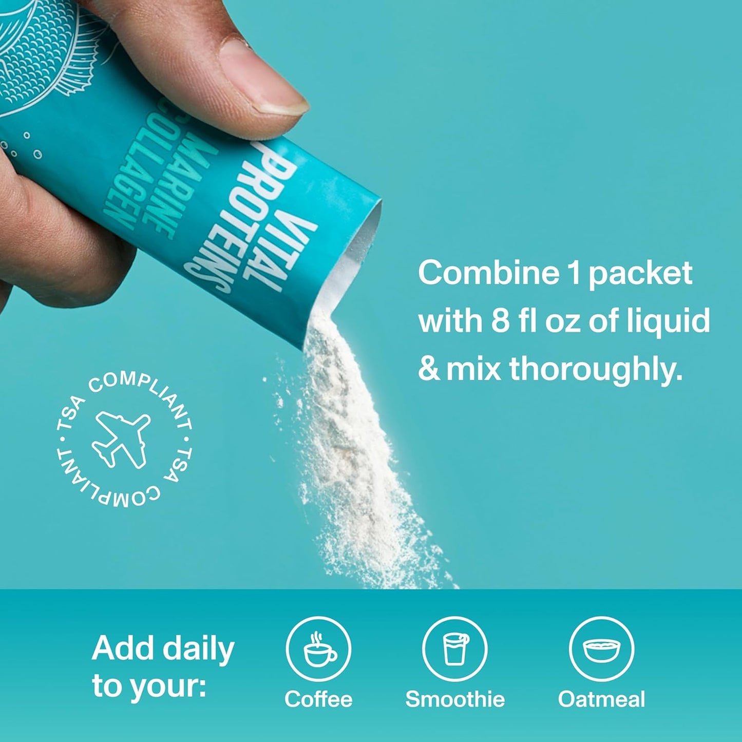 Vital Proteins Marine Collagen Peptides Powder Supplement for Skin Hair Nail Joint - Hydrolyzed Collagen - 12g per Serving - 7.8 oz Canister