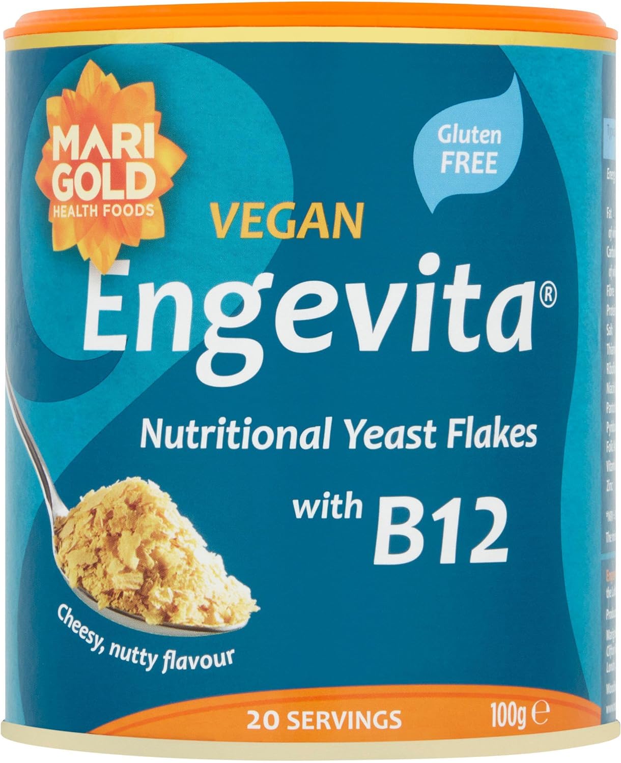Marigold Engevita Yeast Flakes with Vitamin B12-100g, Pack of 2