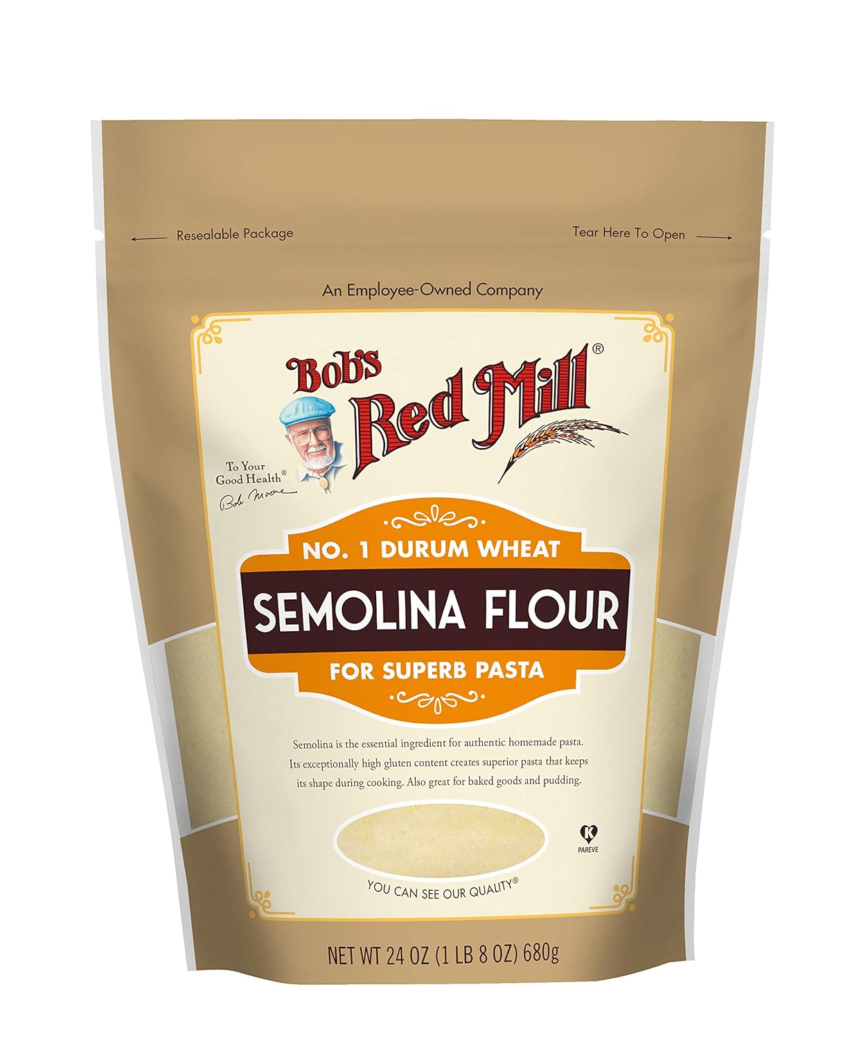 Bob's Red Mill, Semolina Flour, 1.5 lb