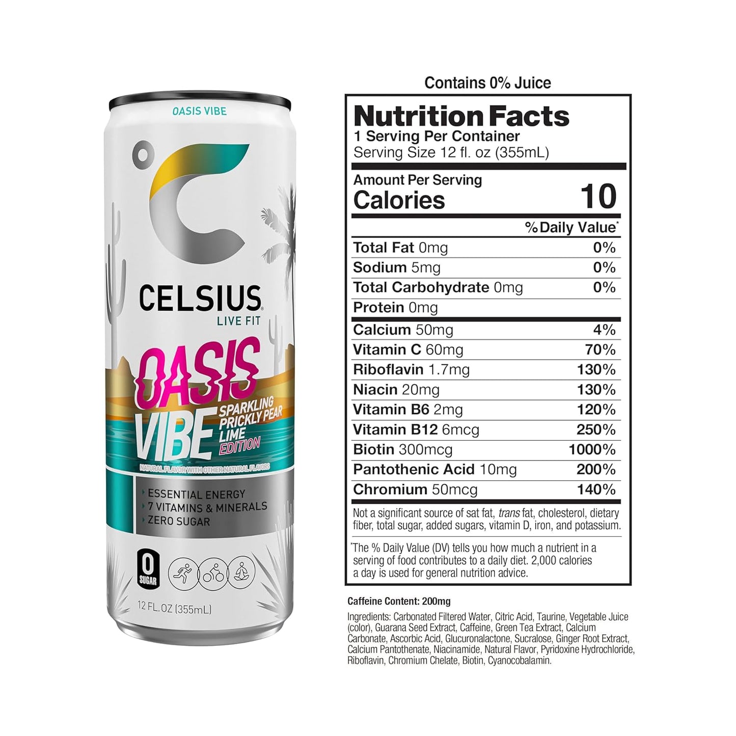 CELSIUS Sparkling Orange, Functional Essential Energy Drink 12 Fl Oz