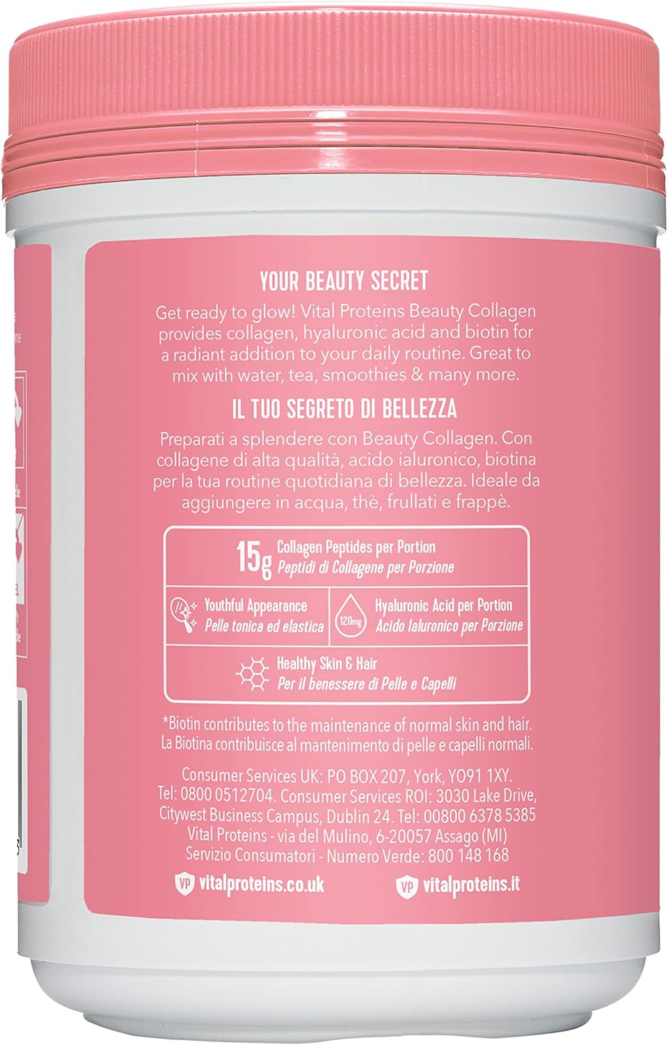 Vital Proteins Beauty Collagen Peptides Powder Strawberry Lemon 271g