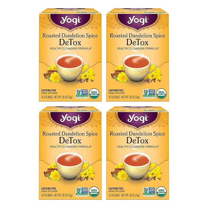 Yogi Tea Roasted Dandelion Spice DeTox Tea - 16 Tea Bags per