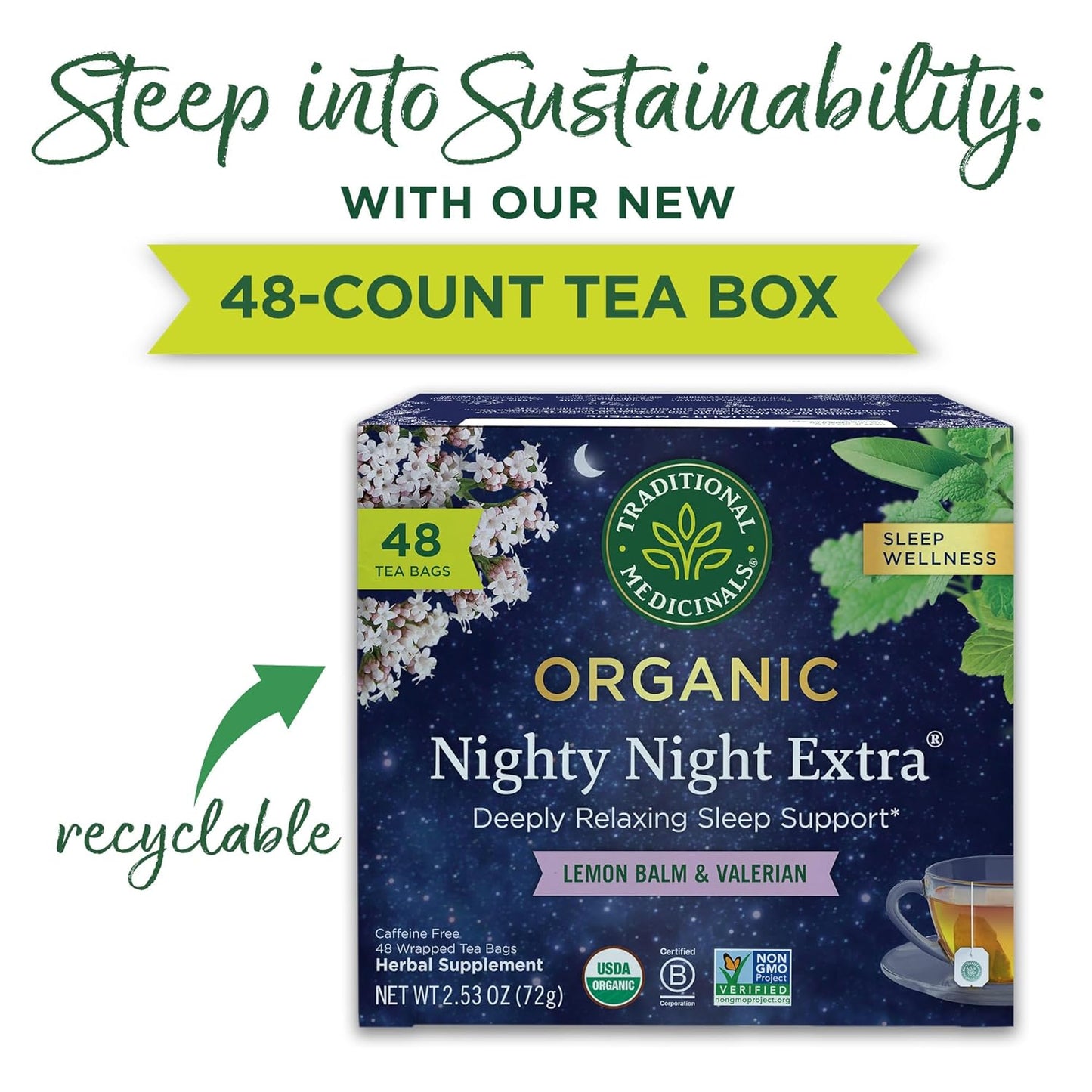 Traditional Medicinals Organic Nighty Night Tea, 16 Tea Bags (Pack of 1)