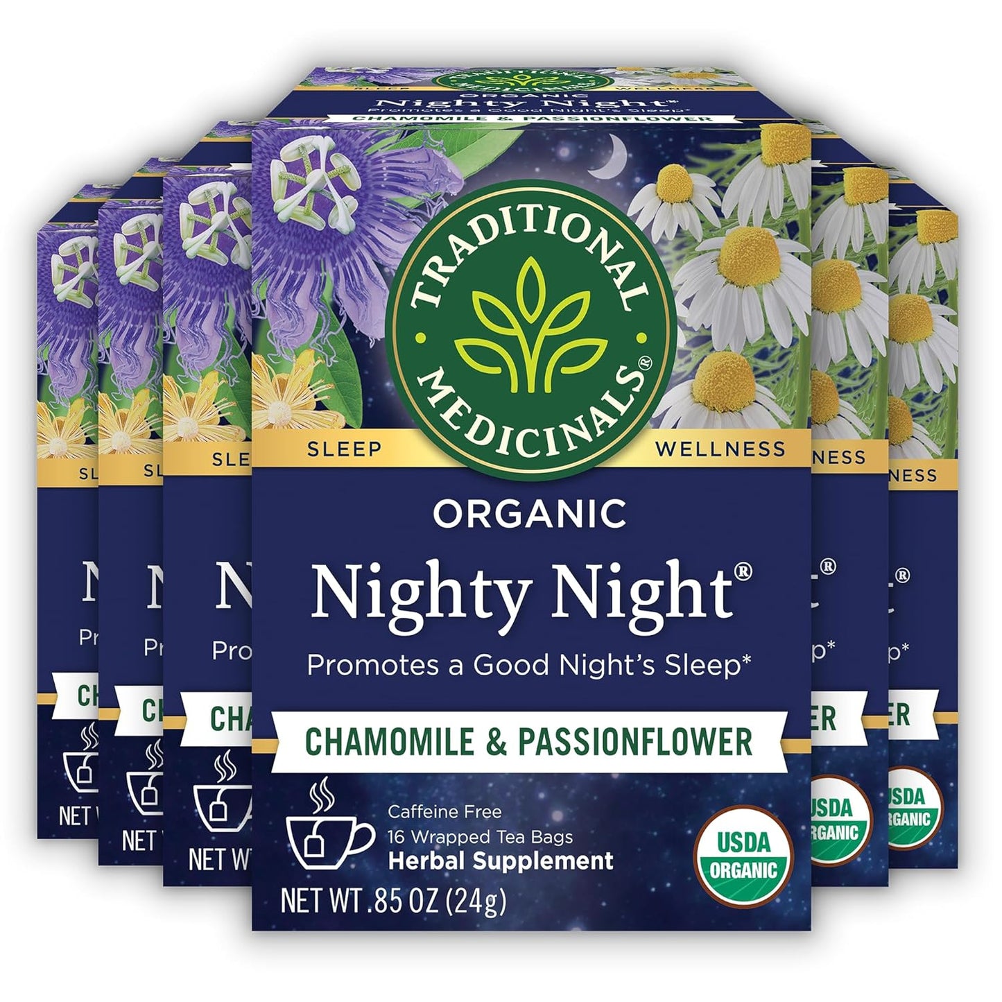 Traditional Medicinals Organic Nighty Night Tea, 16 Tea Bags (Pack of 1)
