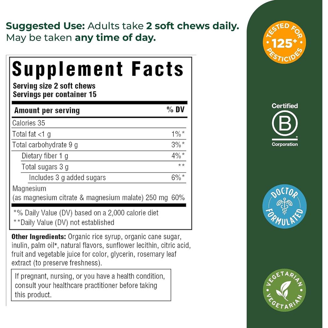 (Copy) MegaFood Relax + Calm Magnesium Soft strawberry 30 soft mm