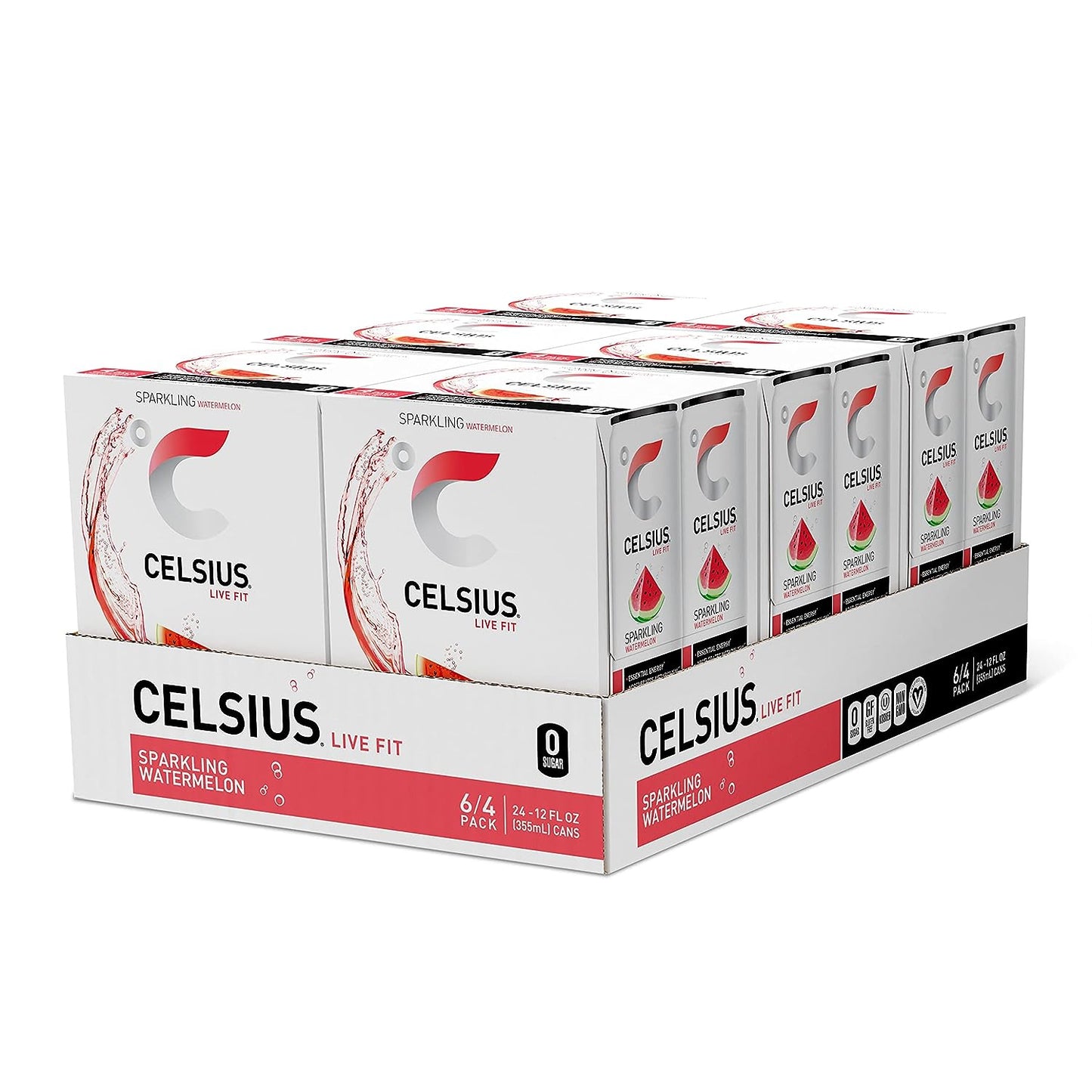 CELSIUS Sparkling Orange, Functional Essential Energy Drink 12 Fl Oz