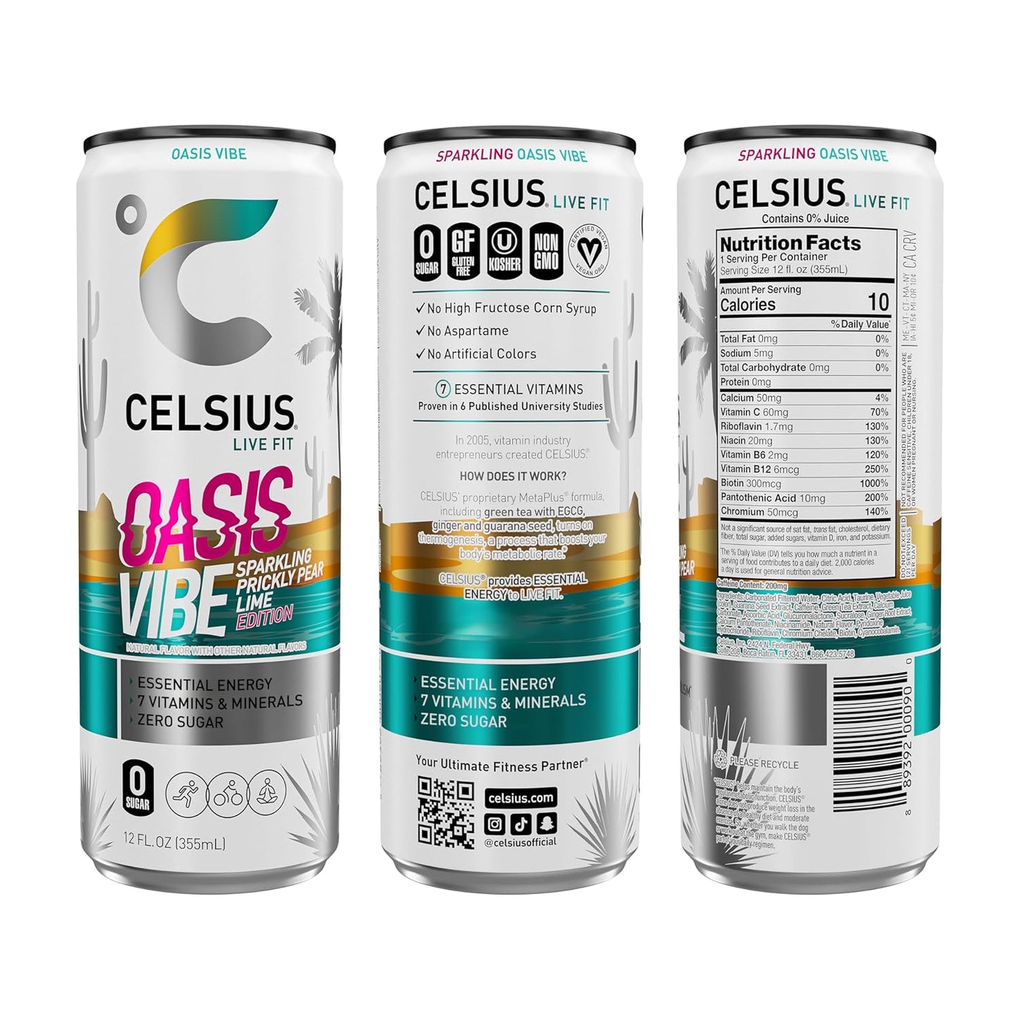 CELSIUS Sparkling Orange, Functional Essential Energy Drink 12 Fl Oz