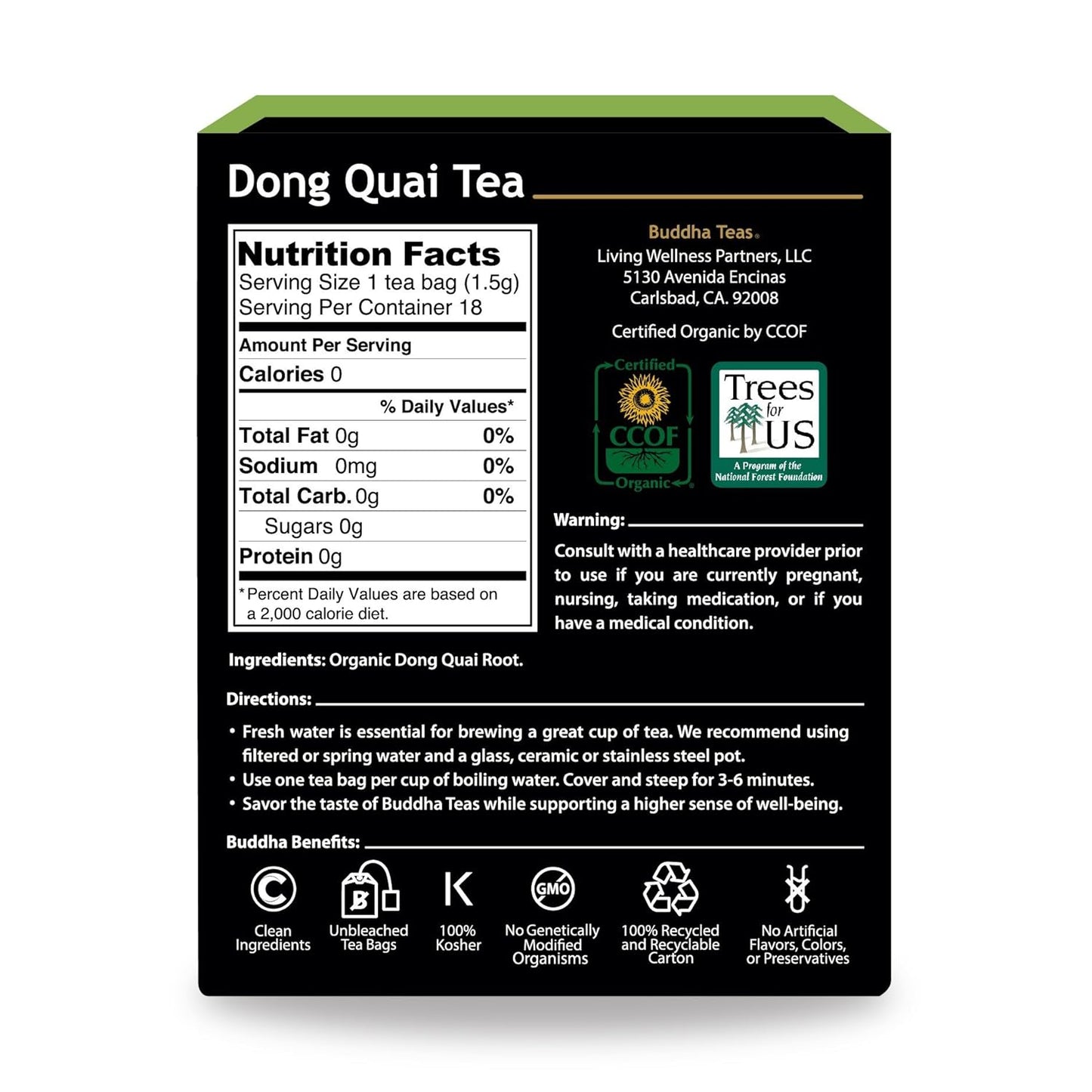 Buddha Teas Organic Dandelion Root Tea – 18 Bleach-Free Tea Bags – Caffeine-Free Tea with a Rich, Earthy Taste, Natural Source of Vitamins, Minerals, and Antioxidants, Kosher, GMO-Free