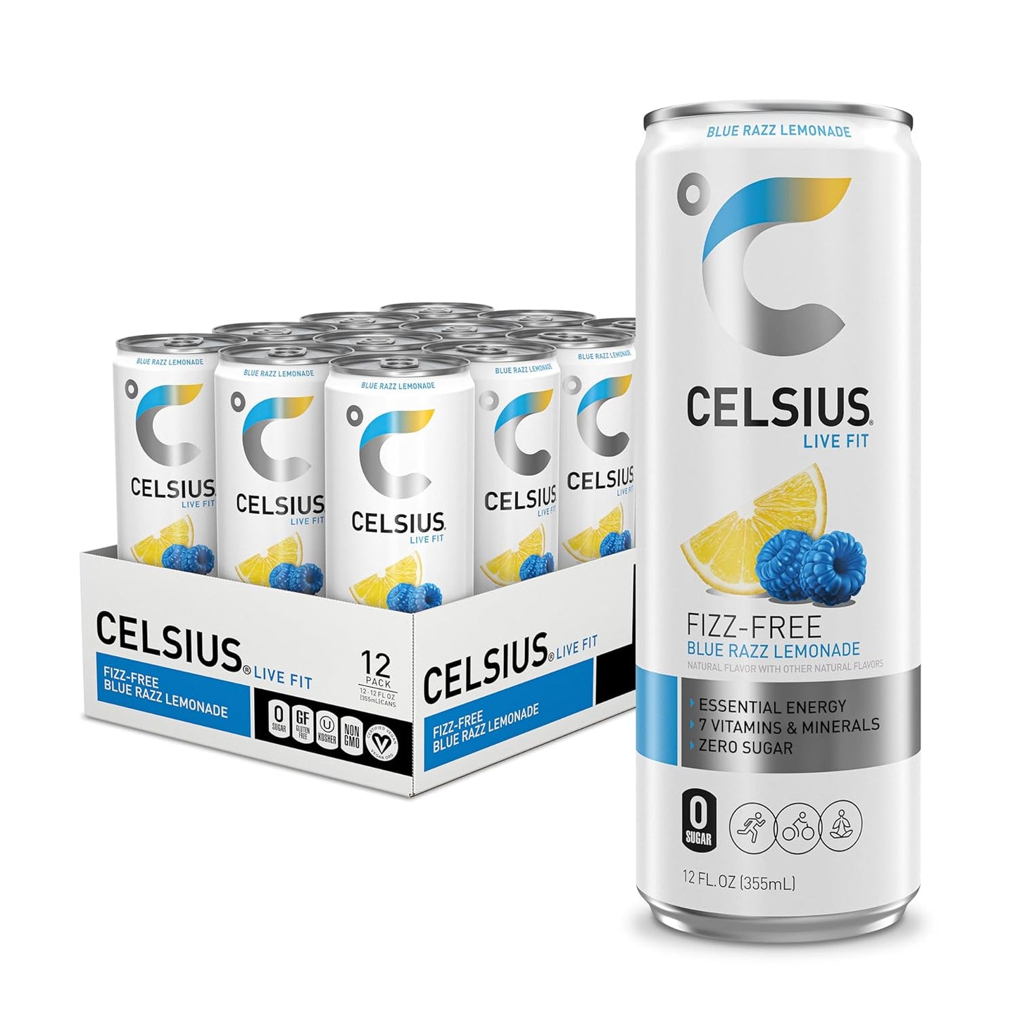 CELSIUS Sparkling Orange, Functional Essential Energy Drink 12 Fl Oz