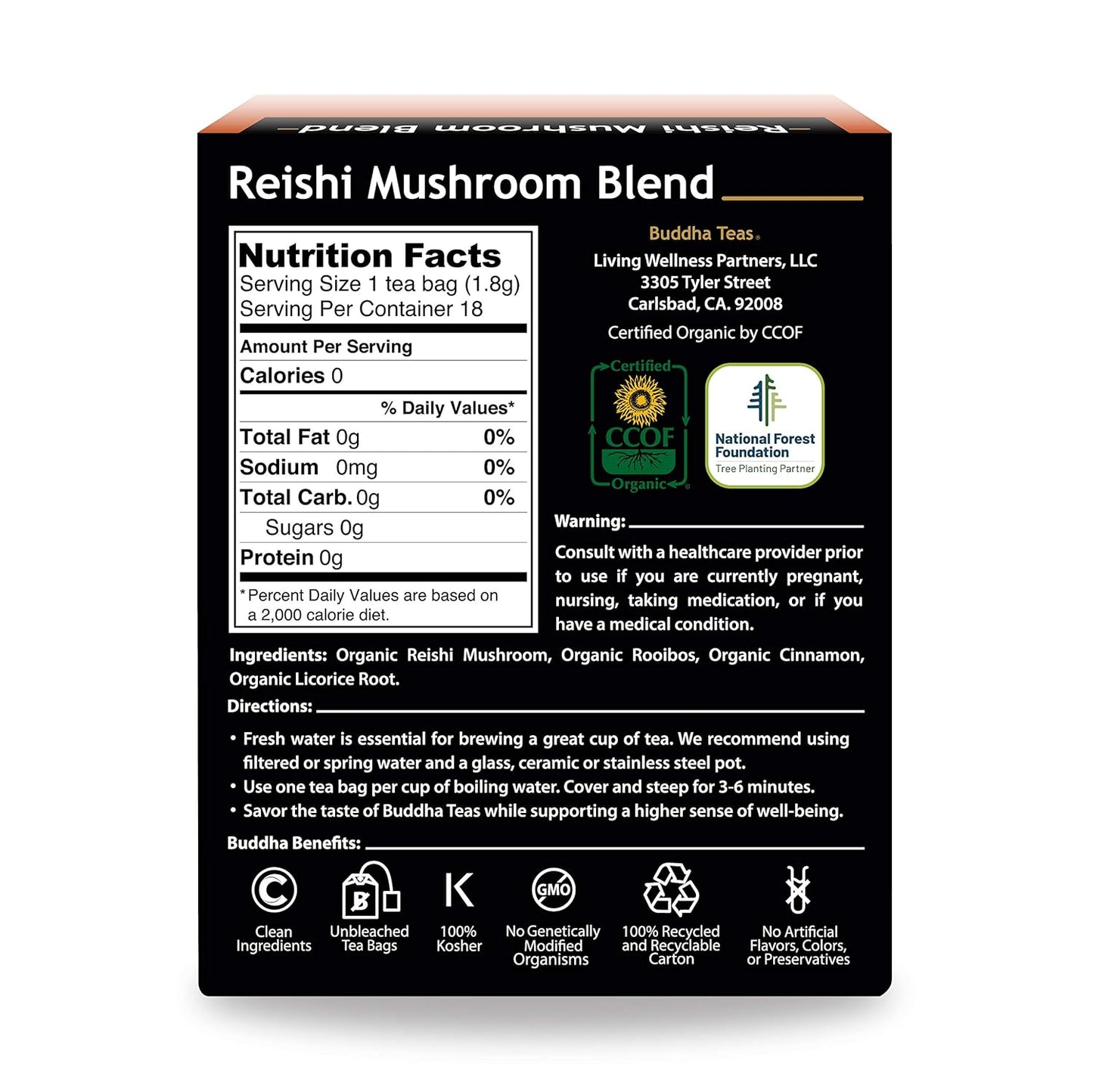 Buddha Teas Organic Dandelion Root Tea – 18 Bleach-Free Tea Bags – Caffeine-Free Tea with a Rich, Earthy Taste, Natural Source of Vitamins, Minerals, and Antioxidants, Kosher, GMO-Free