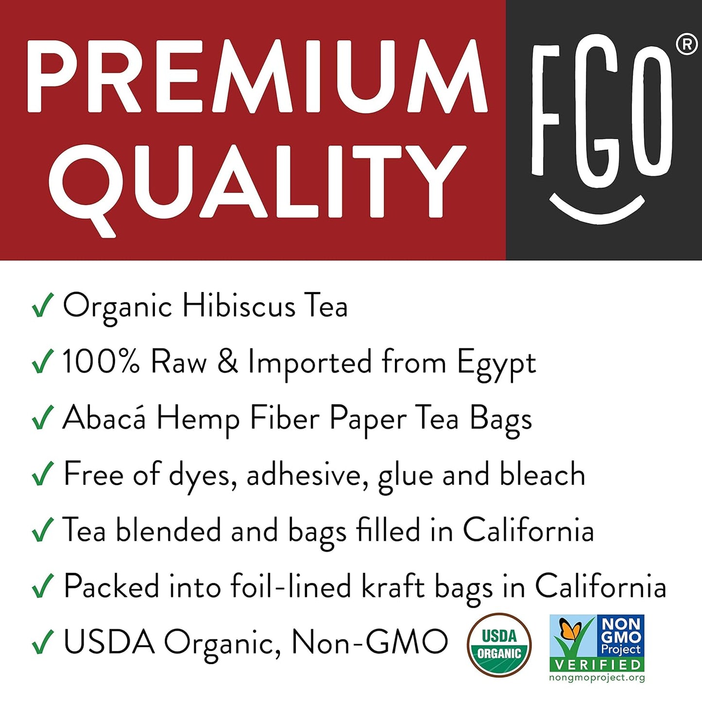 FGO Organic Nettle Leaf Tea, 100 Count, Eco-Conscious Tea Bags, Caffeine Free, Resealable Bag, Packaging May Vary (Pack of 1)