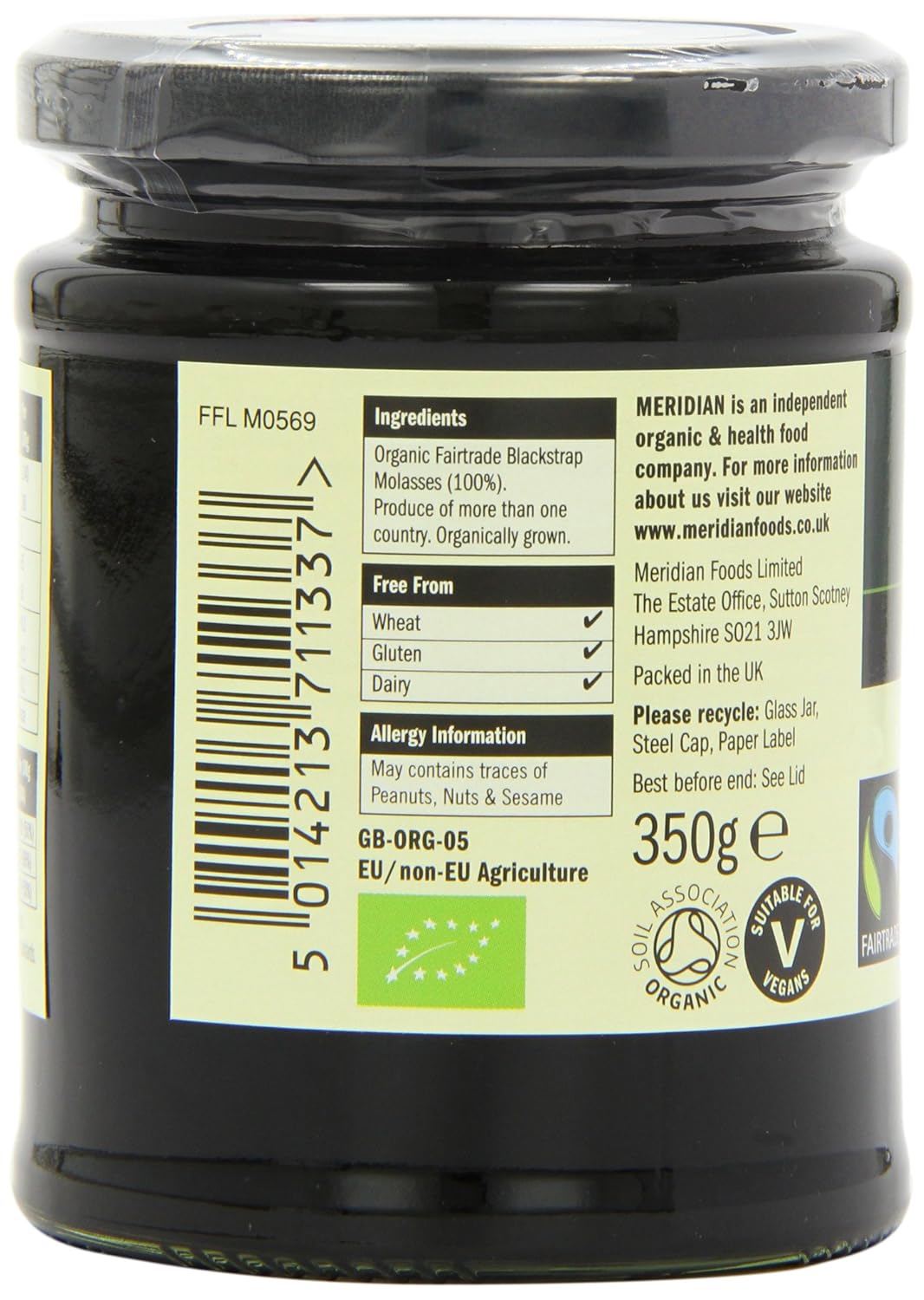 Meridian Organic Molasses 600g