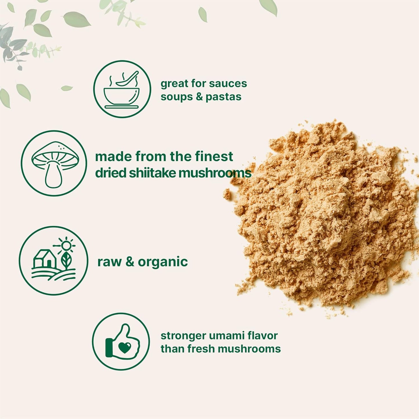 Micro Ingredients Organic Shiitake Mushroom Powder, 8 oz | Culinary Superfood | Supports Gut & Immune Health | Great for Cooking, Soups & Sauces | Non-GMO, Vegan Friendly