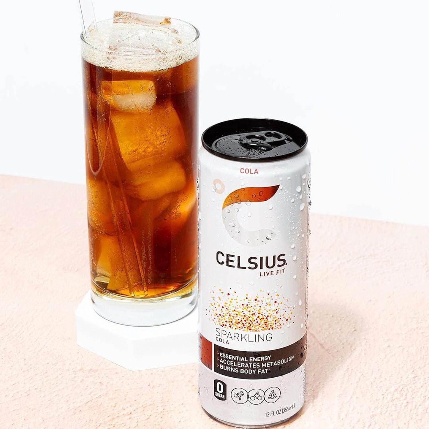 CELSIUS Sparkling Orange, Functional Essential Energy Drink 12 Fl Oz