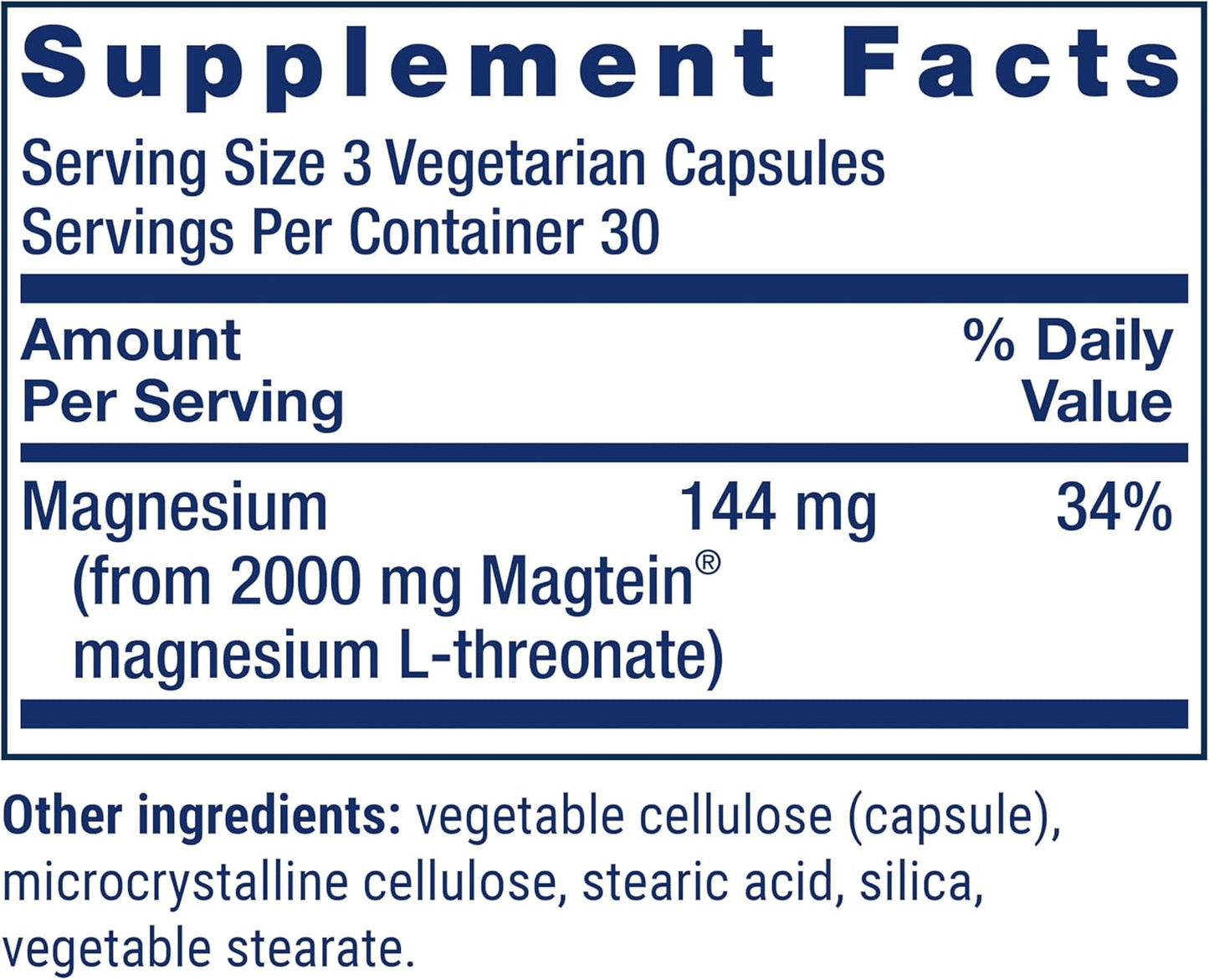 Life Extension Neuro-Mag Magnesium L-Threonate, Magnesium L-threonate, Memory Health, Quick Thinking, Cognitive Health Support, Vegetarian, Non-GMO, 90 Vegetarian Capsules