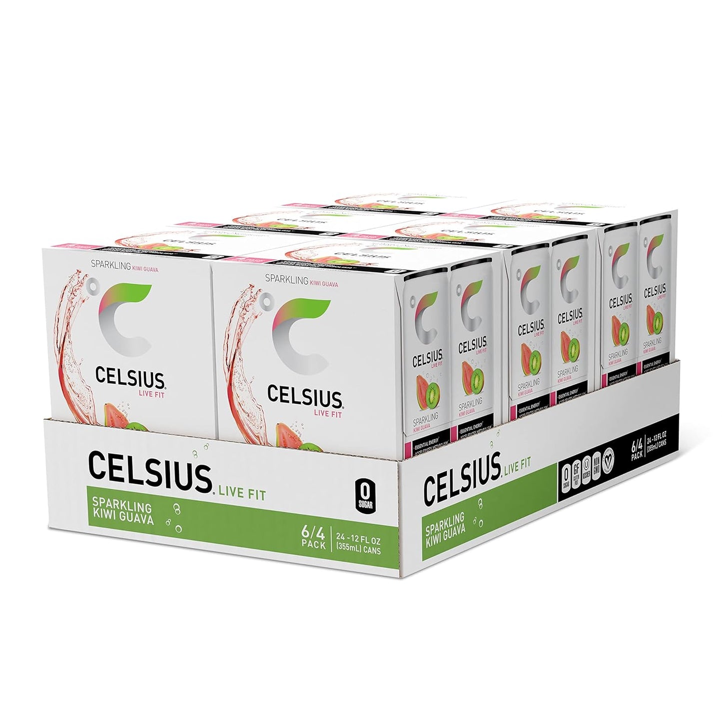 CELSIUS Sparkling Orange, Functional Essential Energy Drink 12 Fl Oz
