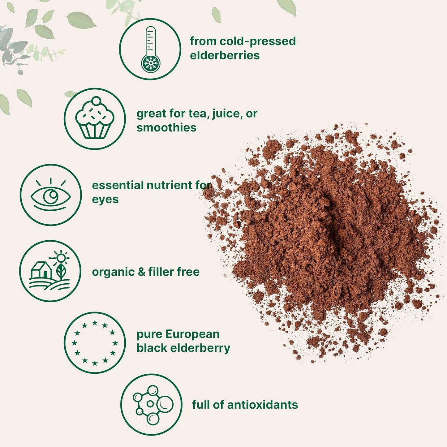 Organic Acerola Powder, 8oz | Natural Organic Vitamin C Superfood | No Sugar & Additives | Great Flavor for Drinks, Smoothie, & Beverages | Non-GMO & Vegan Friendly, Brazil Origin