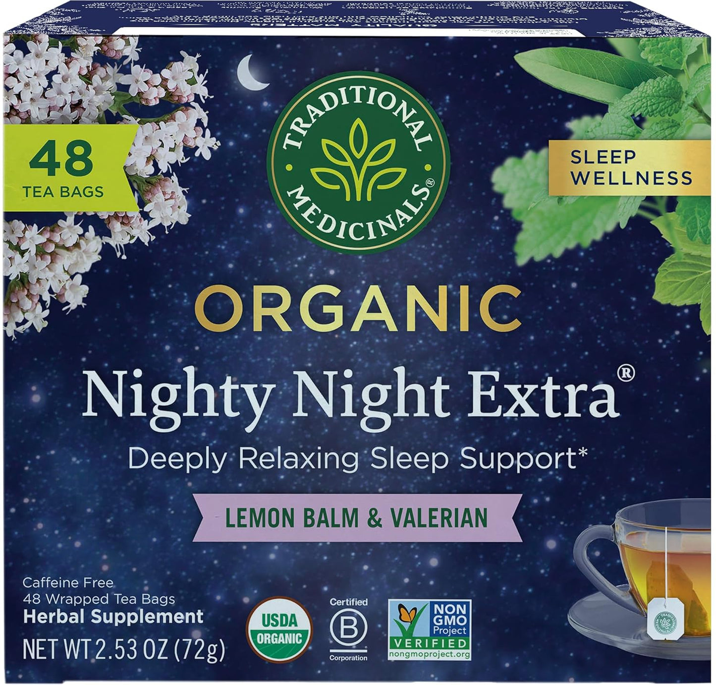 Traditional Medicinals Organic Nighty Night Tea, 16 Tea Bags (Pack of 1)