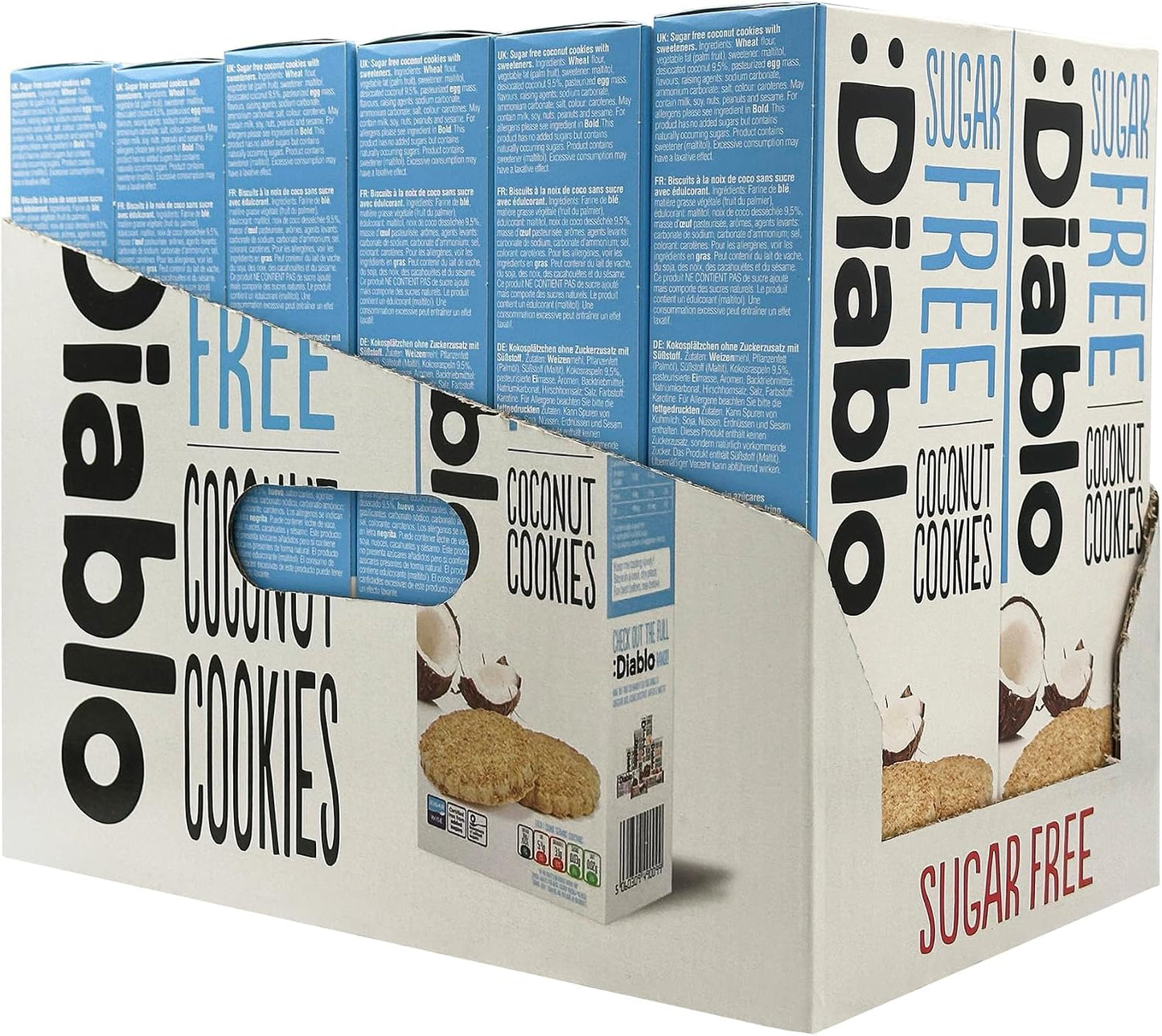 Diablo No Added Sugar Digestive Cookies – Low Sugar Snacks, Cookies Biscuits for All, Sweetened with Maltitol, Ideal for Gifting, Festive Hampers, Holiday Events & Special Occasions – 150g Pack of 1